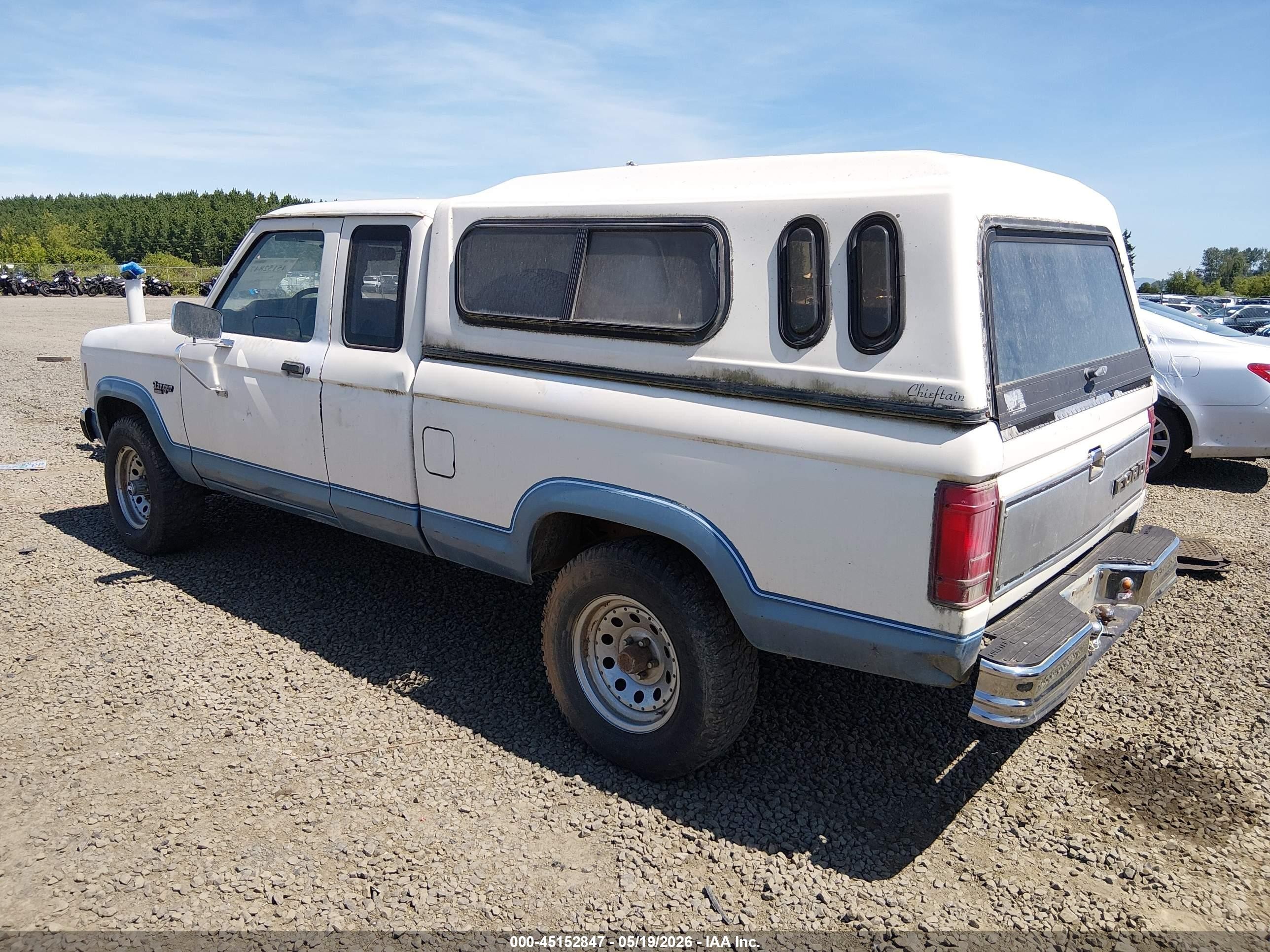 1988 Ford Ranger Super Cab White vin: 1FTCR15T1JPB23181