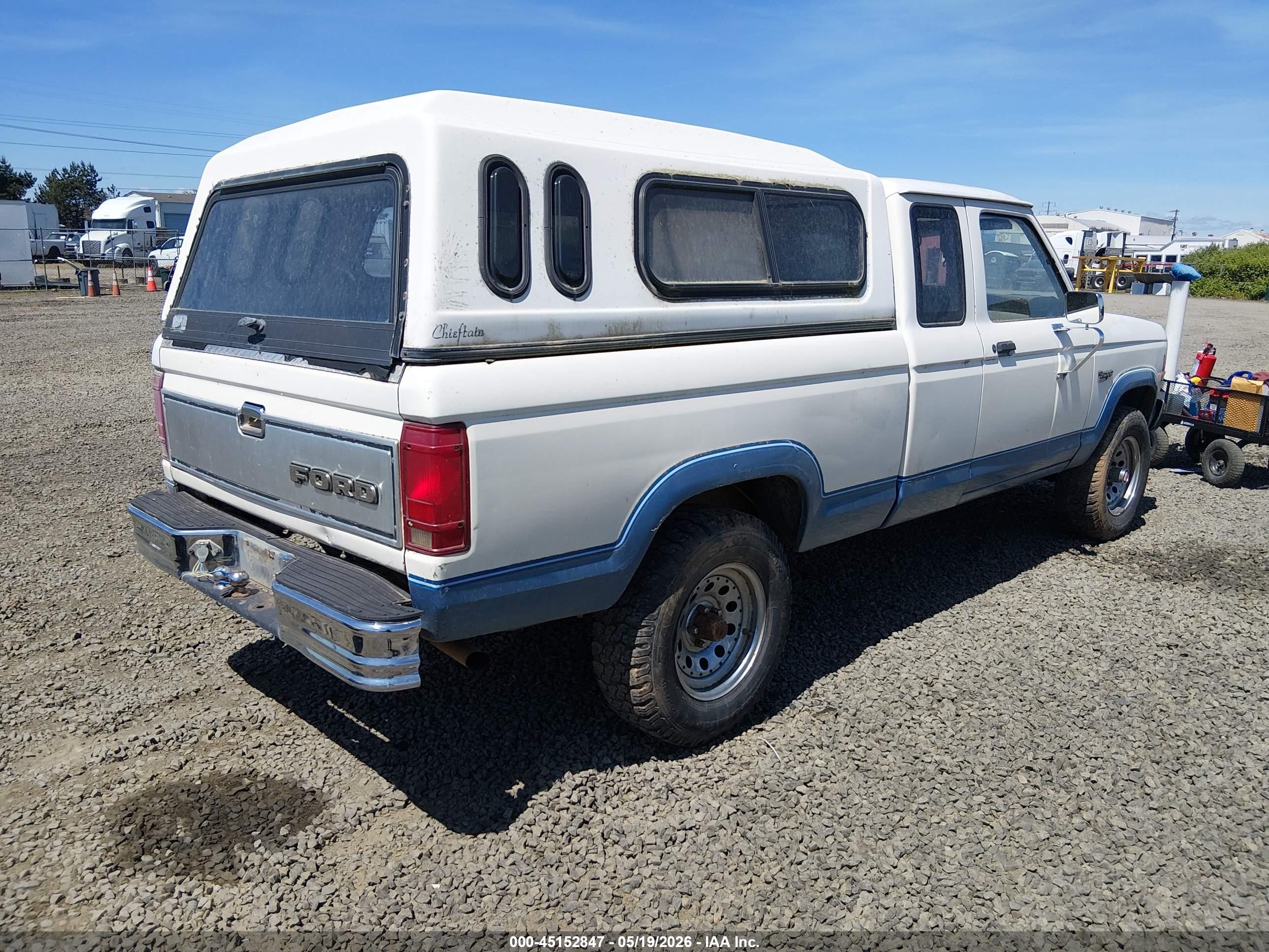 1988 Ford Ranger Super Cab White vin: 1FTCR15T1JPB23181