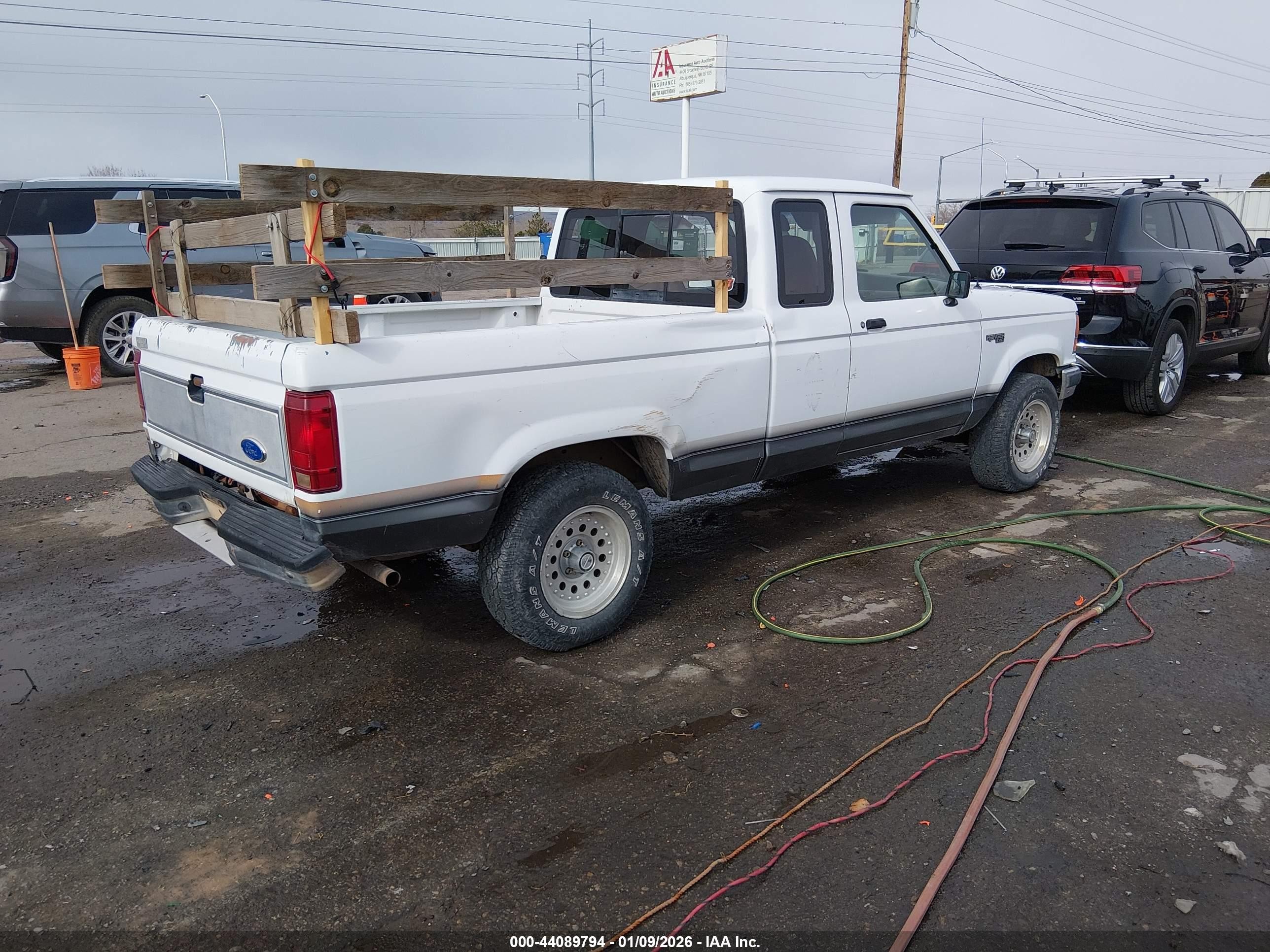 1991 Ford Ranger Super Cab White vin: 1FTCR15T2MPB18253