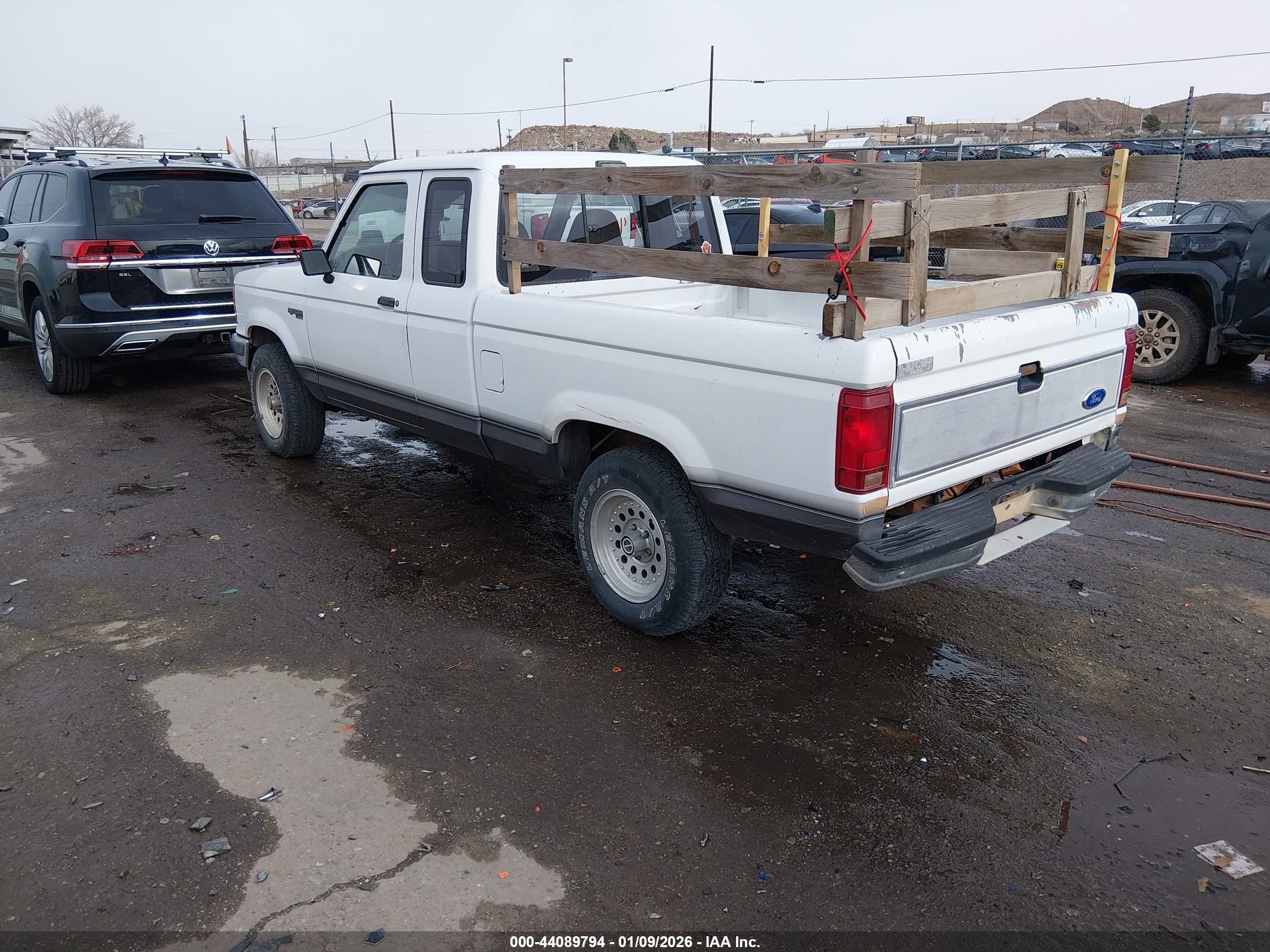1991 Ford Ranger Super Cab White vin: 1FTCR15T2MPB18253