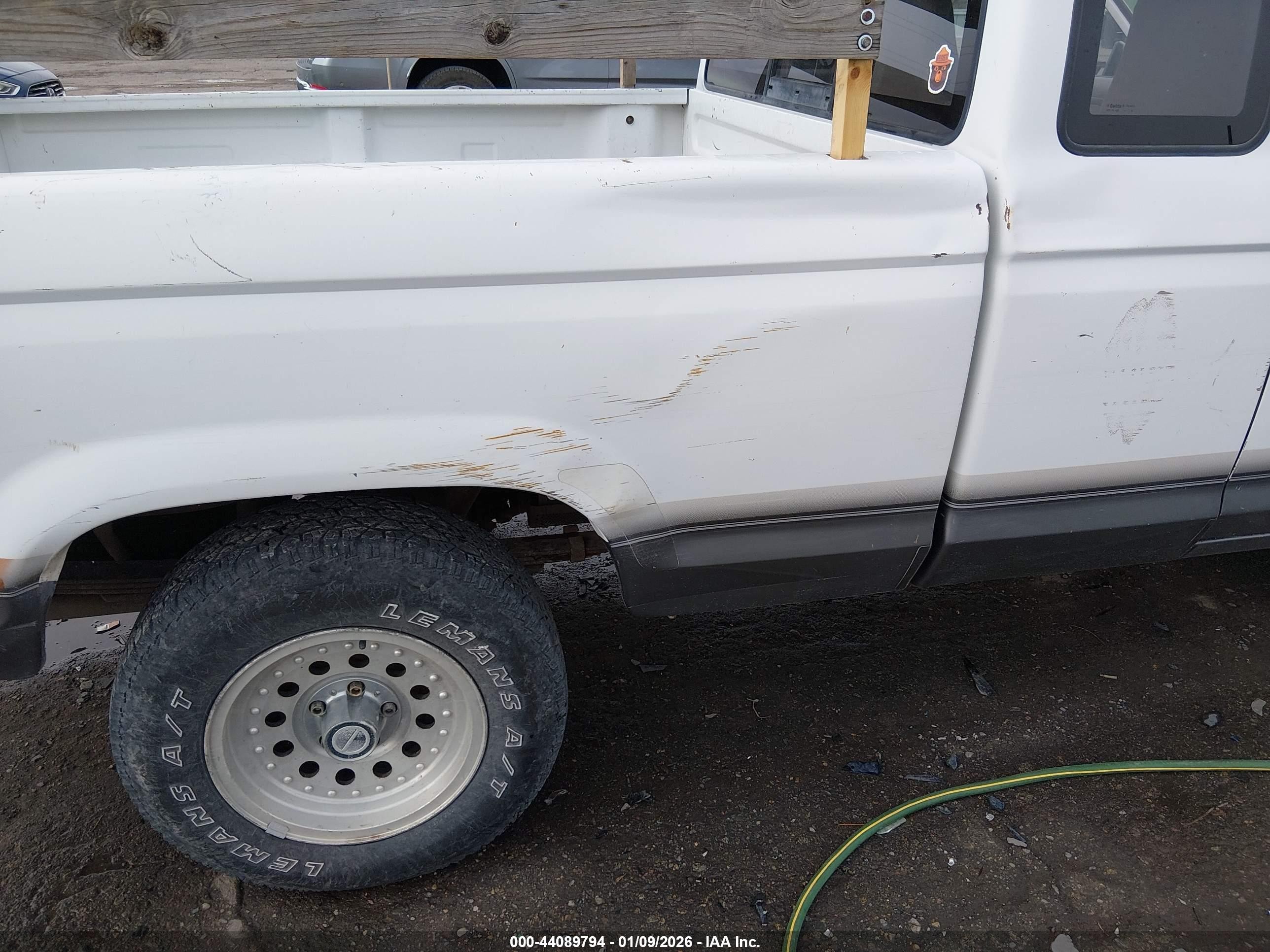 1991 Ford Ranger Super Cab White vin: 1FTCR15T2MPB18253