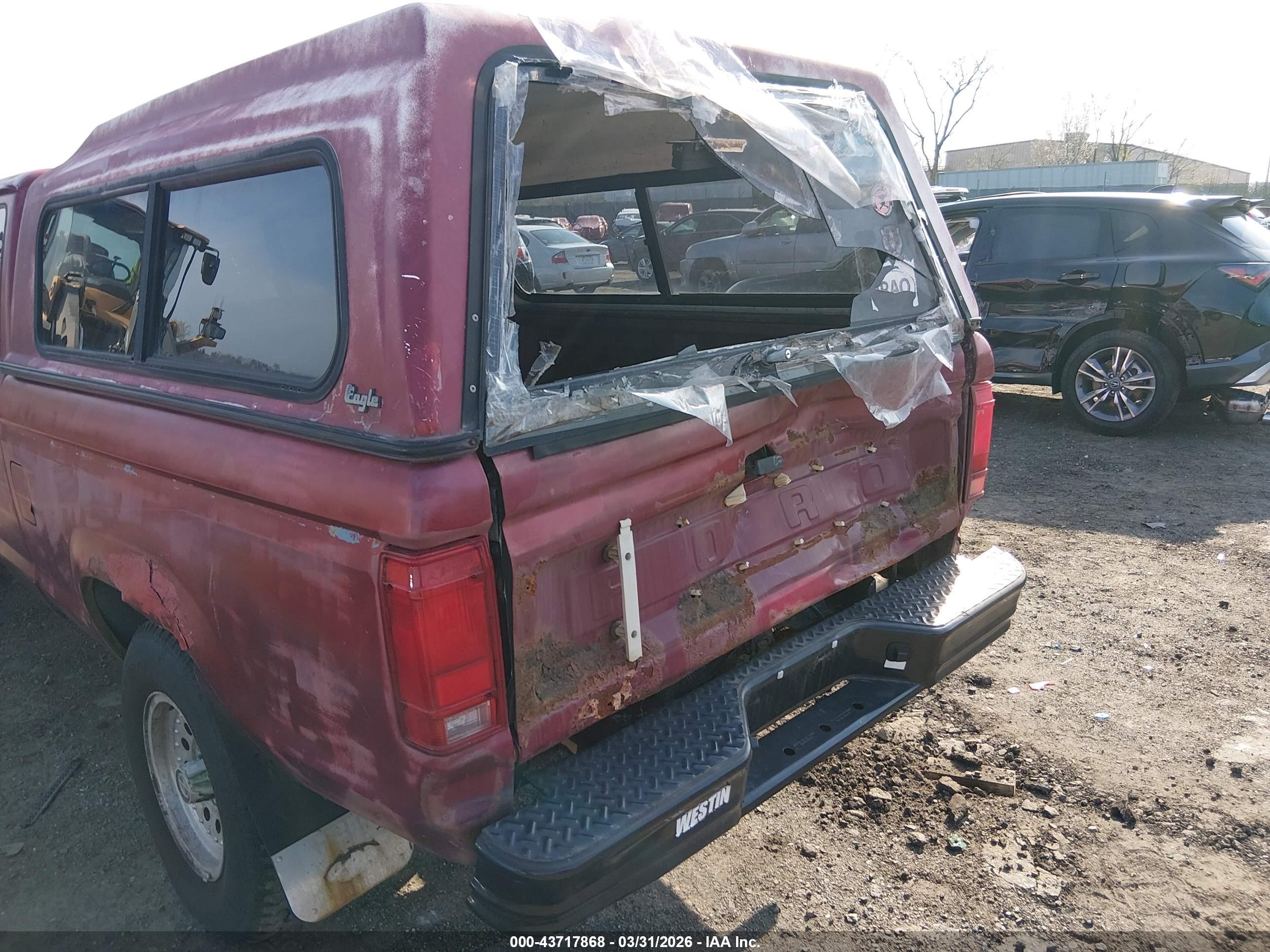 1990 Ford Ranger Super Cab Red vin: 1FTCR15T3LPA90980