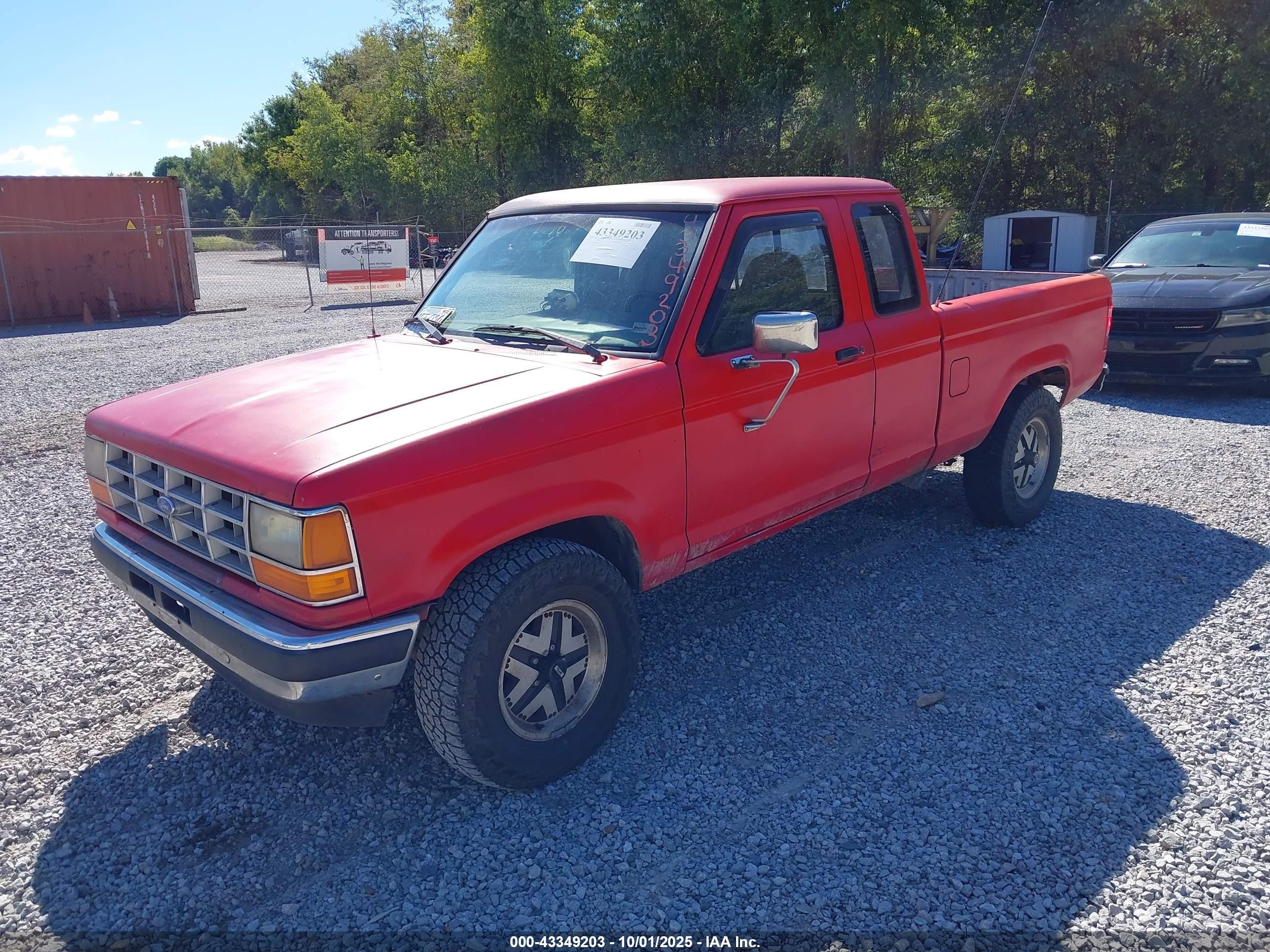 1991 Ford Ranger Super Cab Красный vin: 1FTCR15T3MPA73470