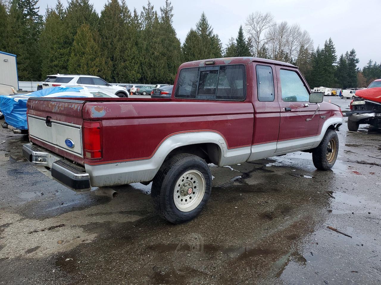 1989 Ford Ranger Super Cab Red vin: 1FTCR15T4KPB51557