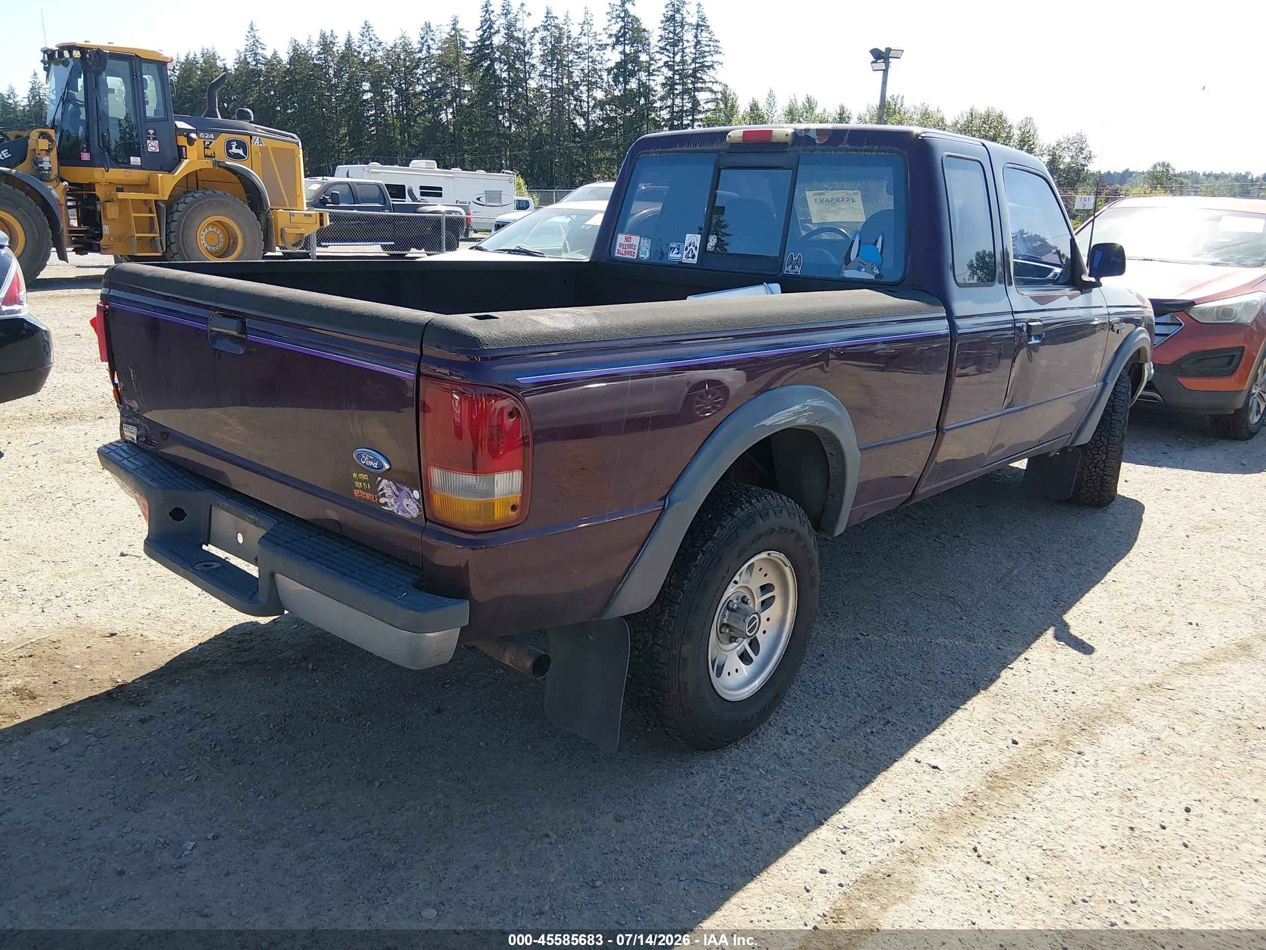 1993 Ford Ranger Super Cab Purple vin: 1FTCR15U1PPB74133