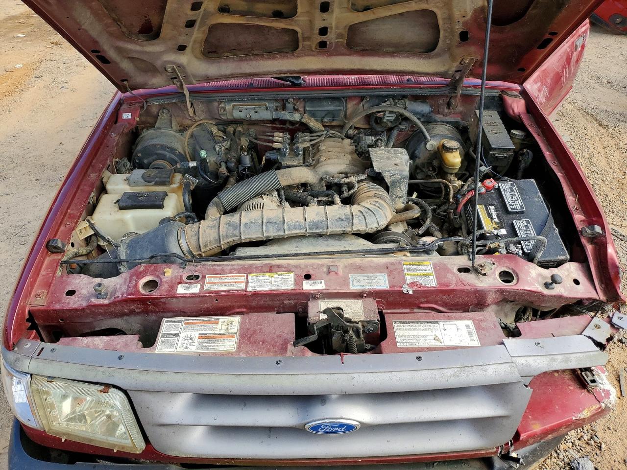 1997 Ford Ranger Super Cab Red vin: 1FTCR15U6VTA27651