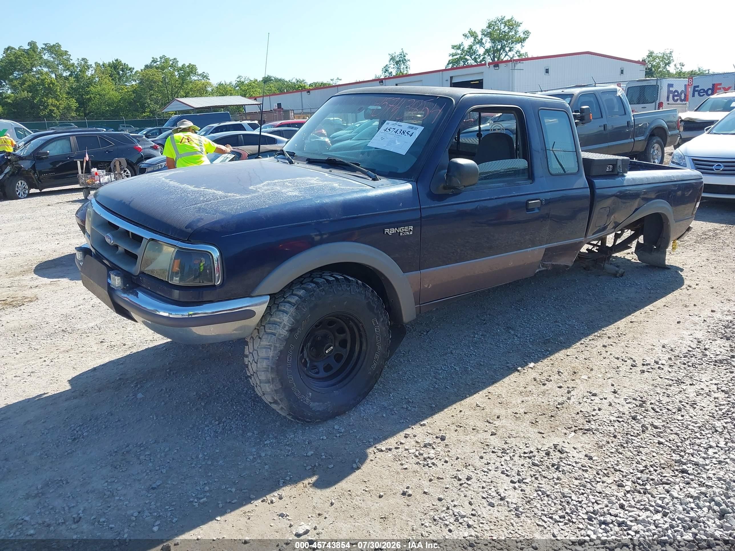 1996 Ford Ranger Super Cab Синий vin: 1FTCR15U7TPB37243