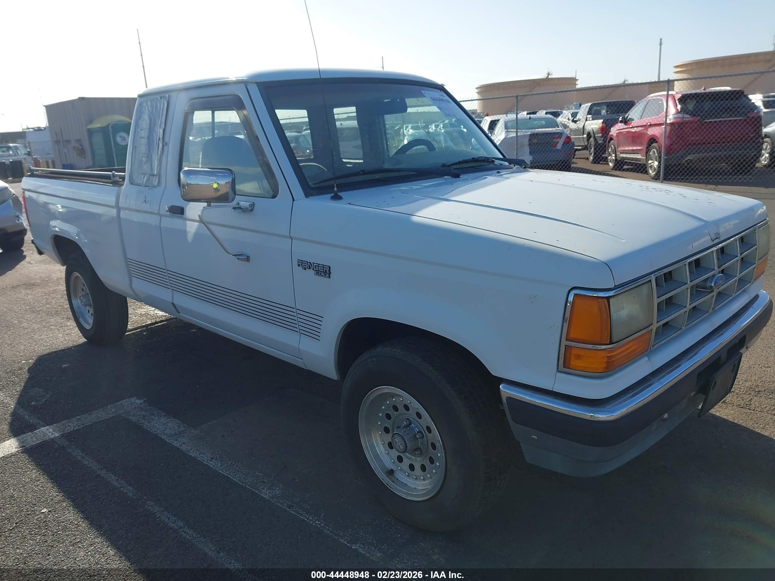 1991 Ford Ranger Super Cab White vin: 1FTCR15X0MPA80959