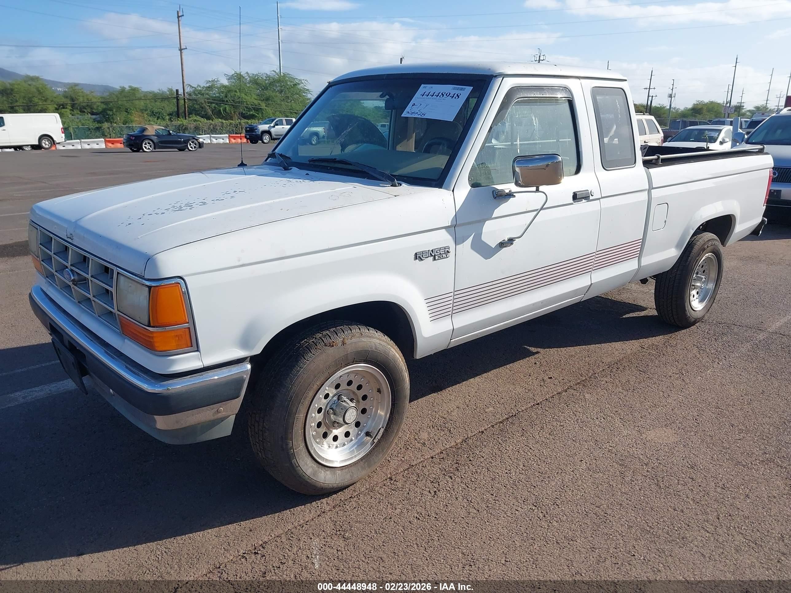 1991 Ford Ranger Super Cab White vin: 1FTCR15X0MPA80959