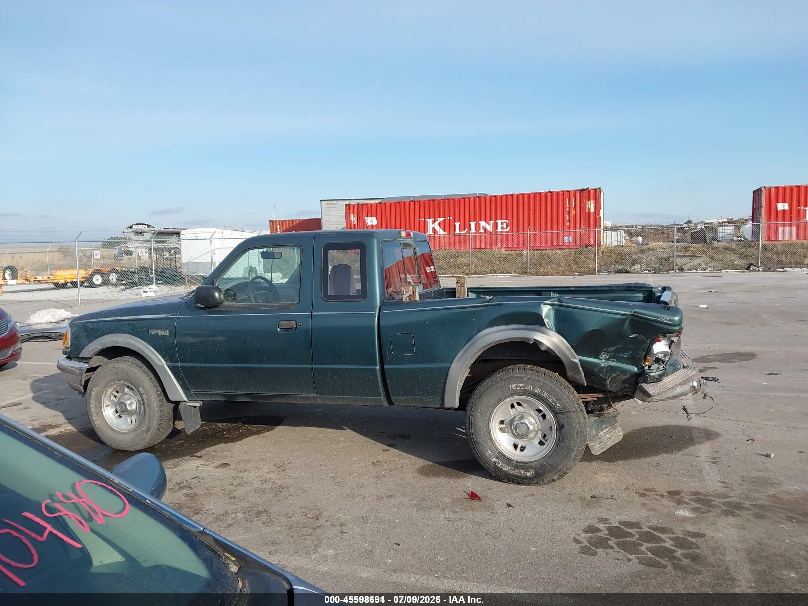 1995 Ford Ranger Super Cab Green vin: 1FTCR15X0SPA95605