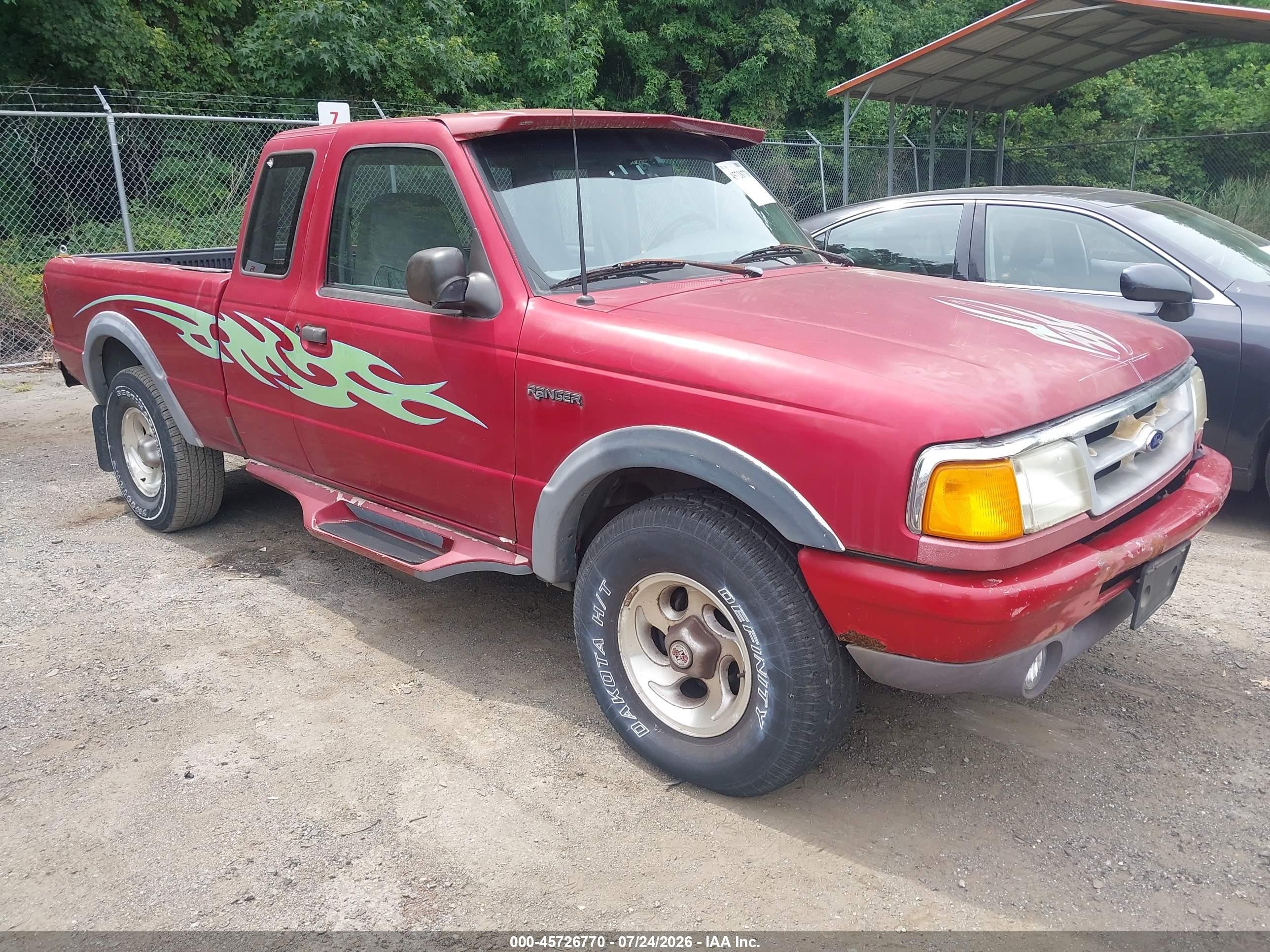 1996 Ford Ranger Super Cab Red vin: 1FTCR15X1TPB61192