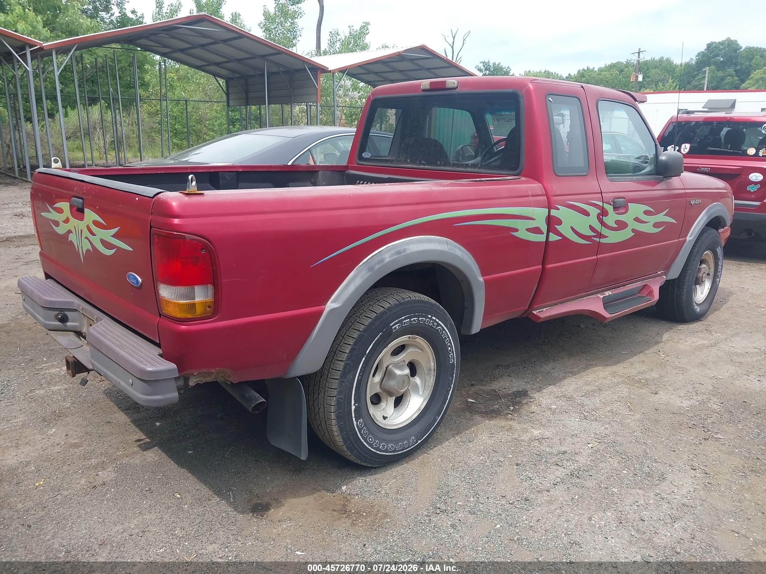 1996 Ford Ranger Super Cab Red vin: 1FTCR15X1TPB61192