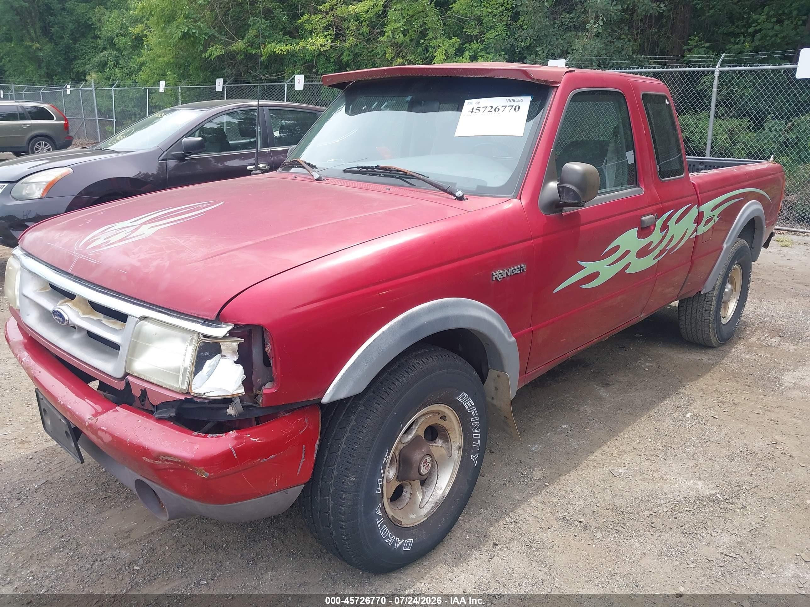 1996 Ford Ranger Super Cab Red vin: 1FTCR15X1TPB61192