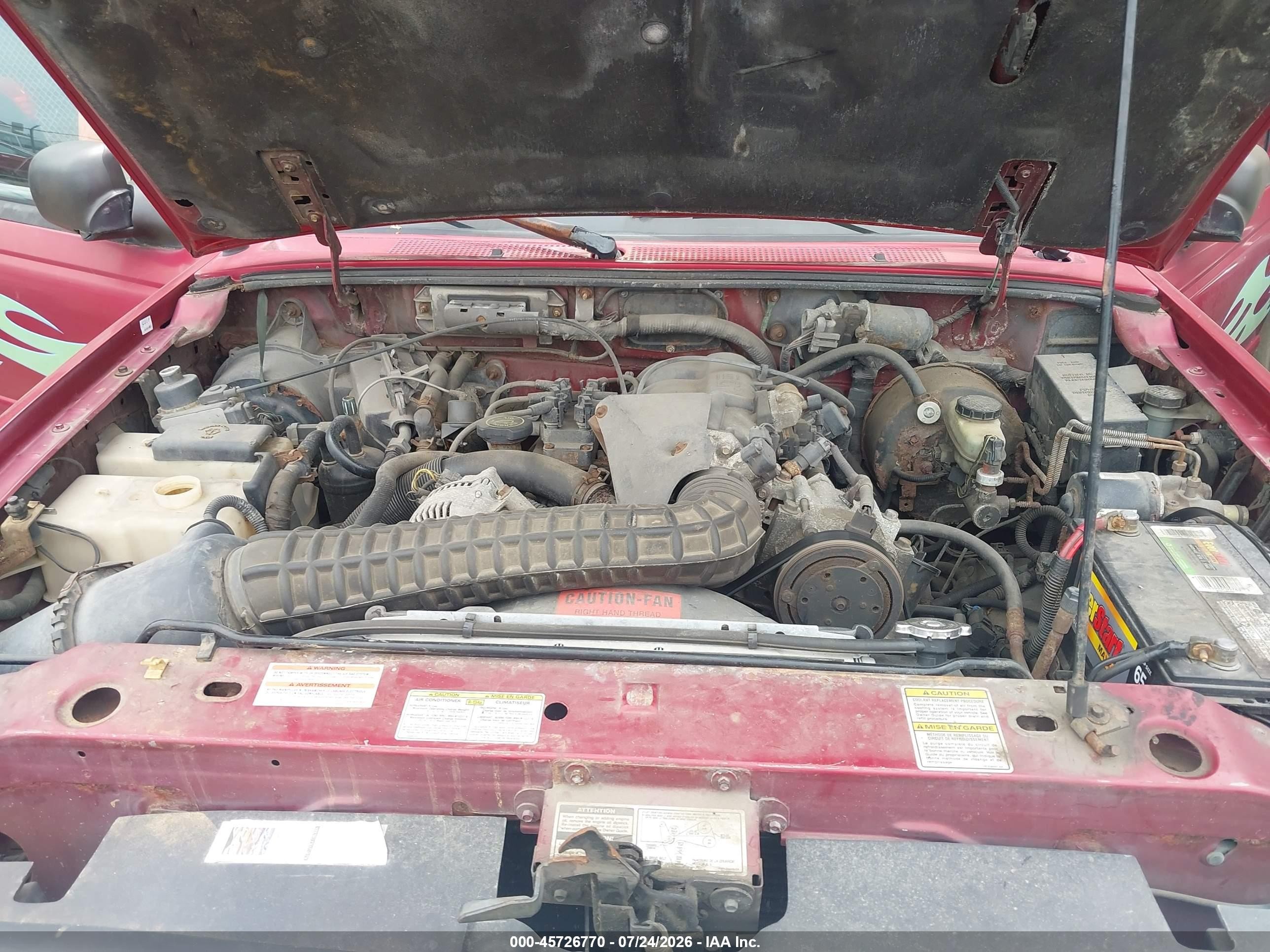 1996 Ford Ranger Super Cab Red vin: 1FTCR15X1TPB61192