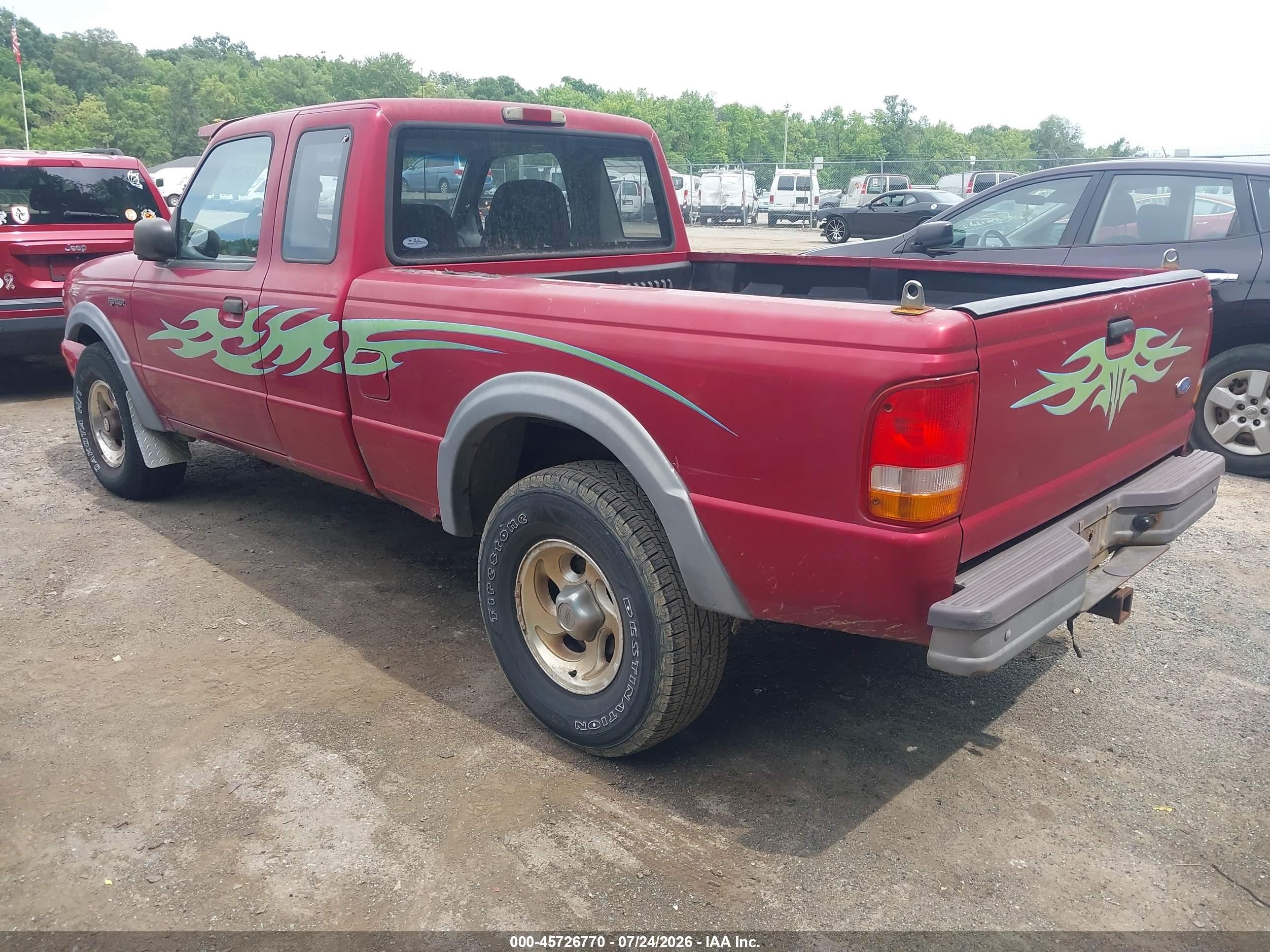 1996 Ford Ranger Super Cab Red vin: 1FTCR15X1TPB61192