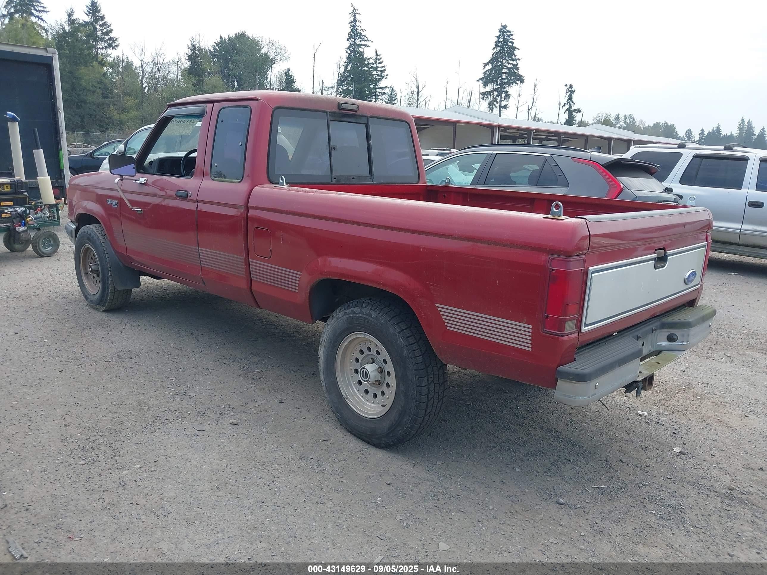 1991 Ford Ranger Super Cab Красный vin: 1FTCR15X2MPA66836