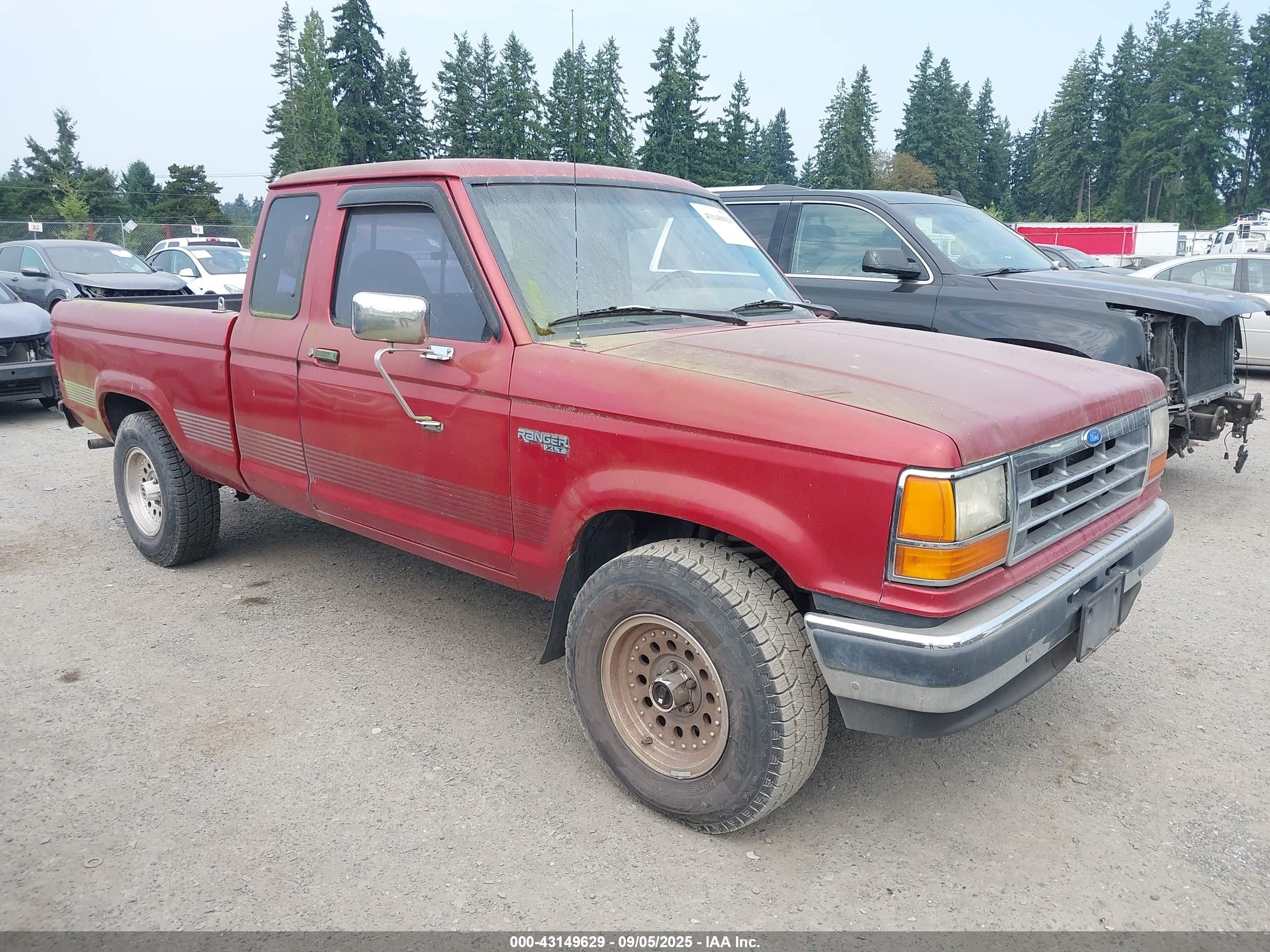1991 Ford Ranger Super Cab Красный vin: 1FTCR15X2MPA66836