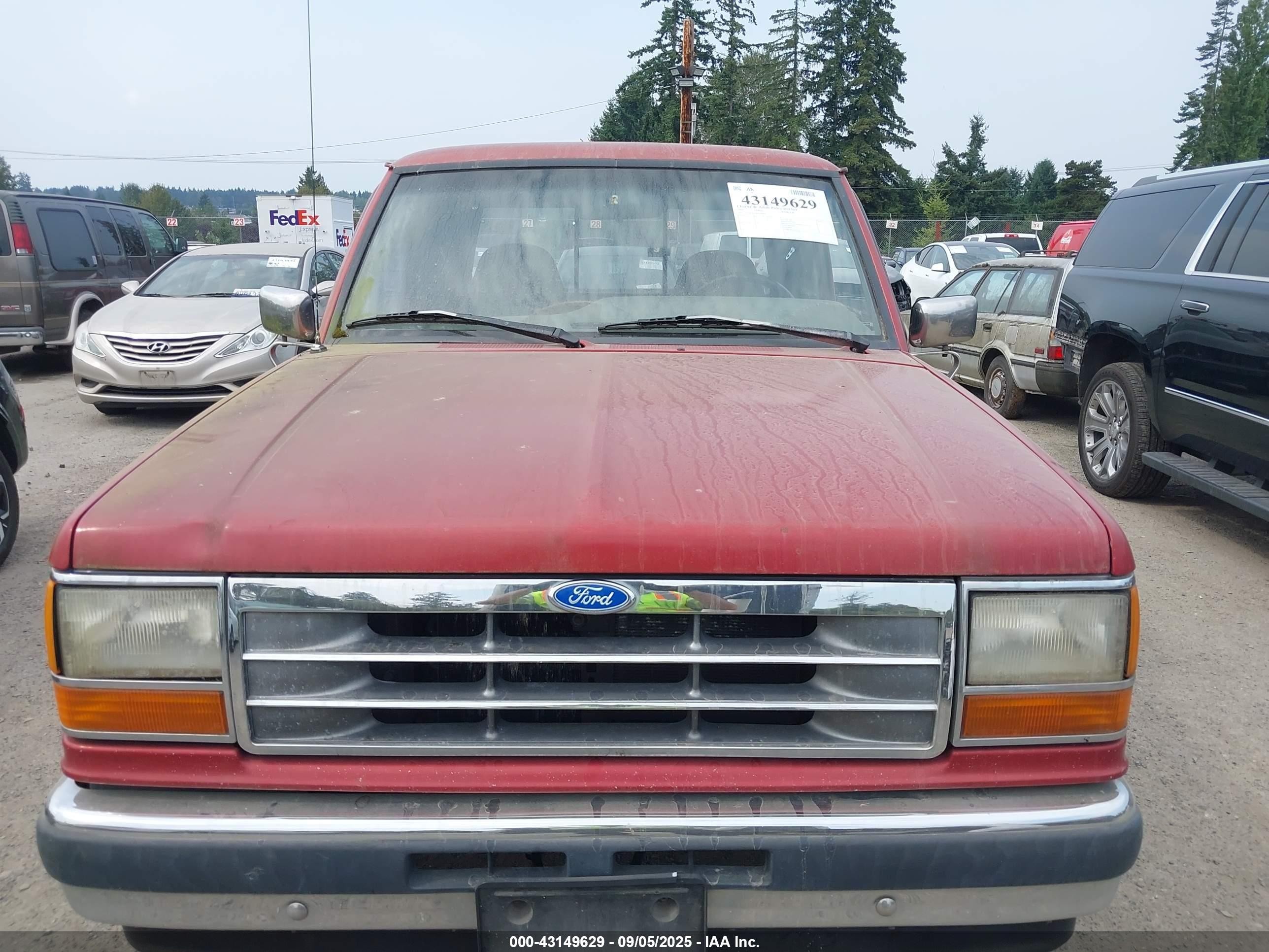 1991 Ford Ranger Super Cab Красный vin: 1FTCR15X2MPA66836