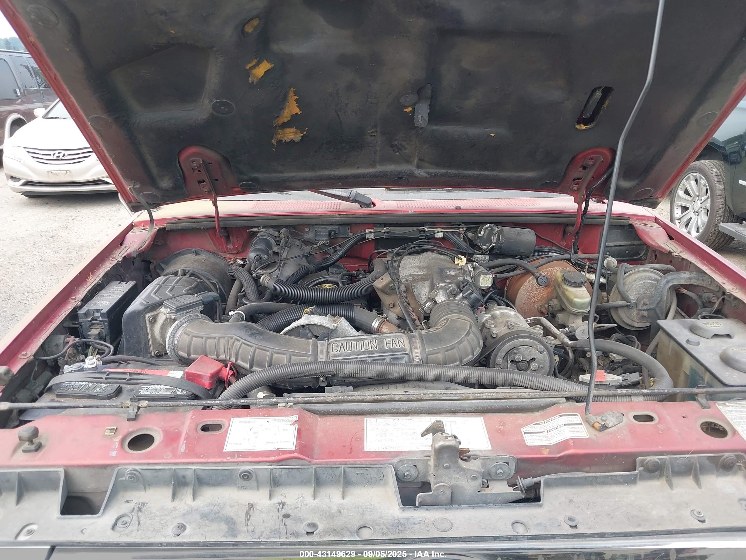 1991 Ford Ranger Super Cab Красный vin: 1FTCR15X2MPA66836