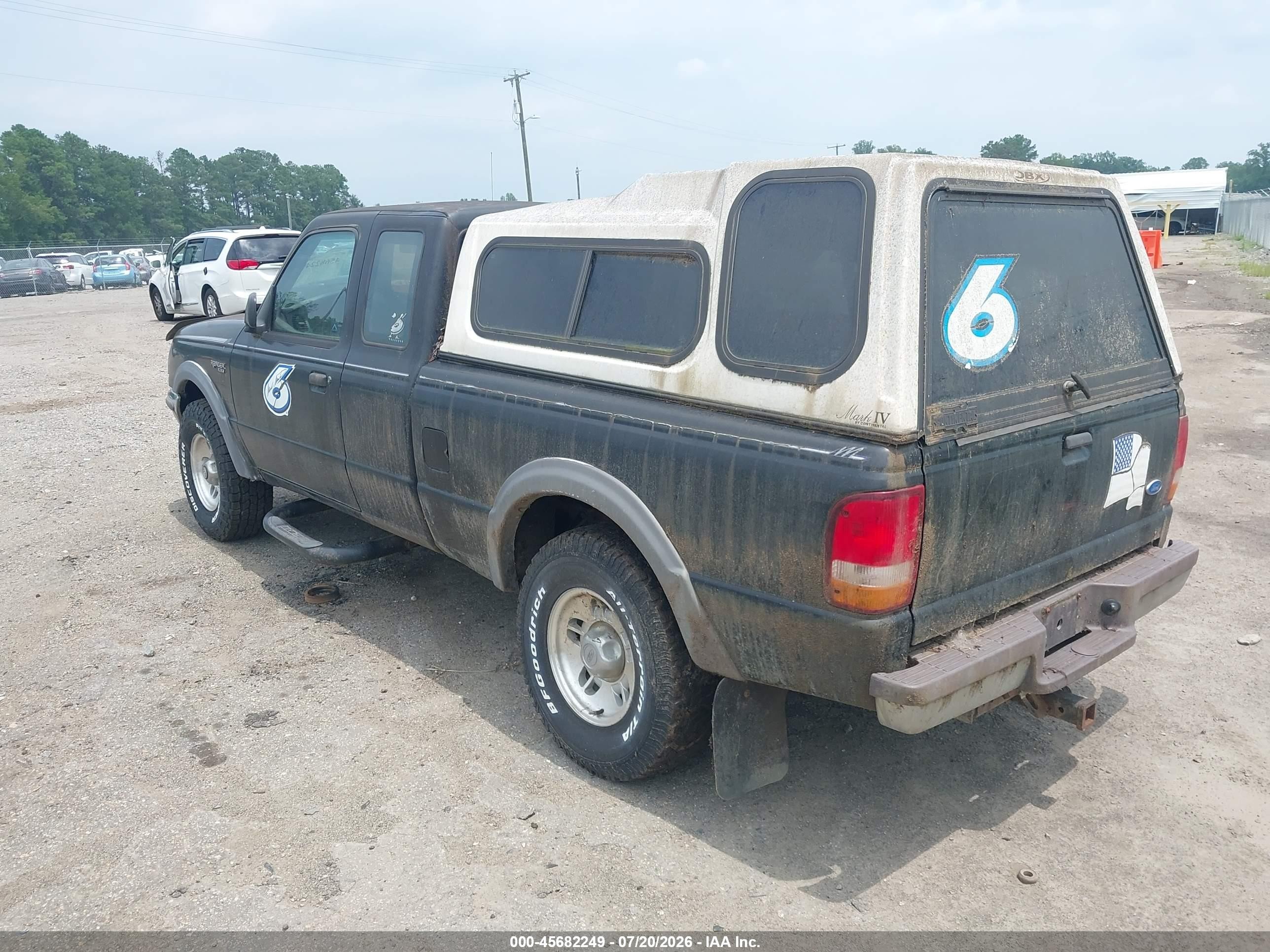 1996 Ford Ranger Super Cab Black vin: 1FTCR15X2TTA34524