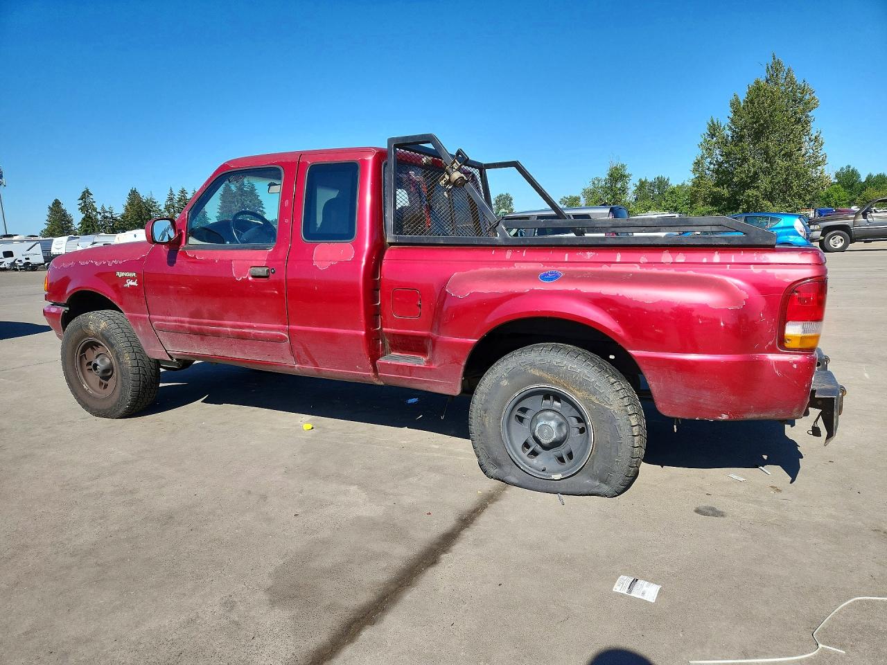 1996 Ford Ranger Super Cab Red vin: 1FTCR15X4TPA93051