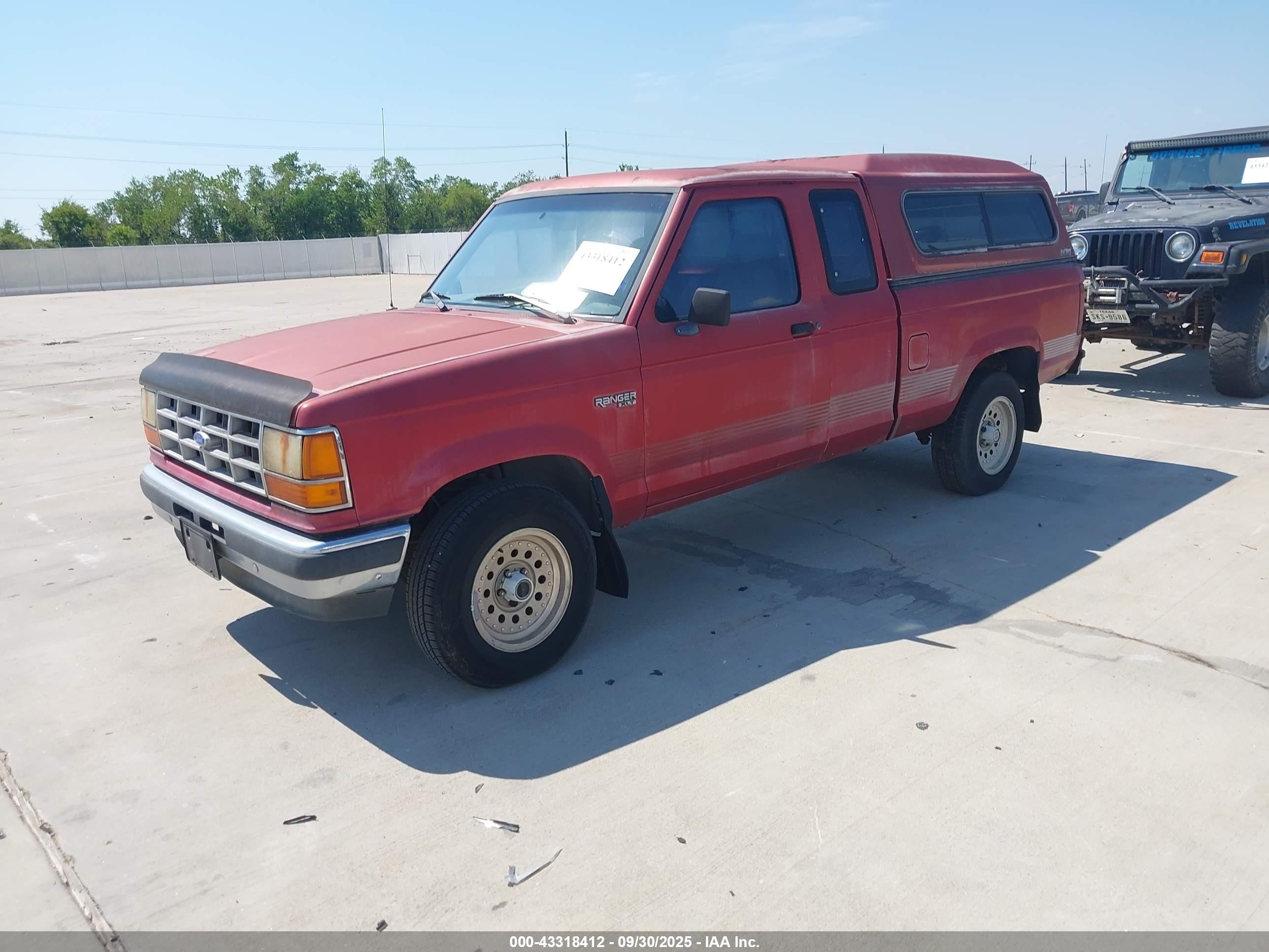 1991 Ford Ranger Super Cab Red vin: 1FTCR15X5MPA59802