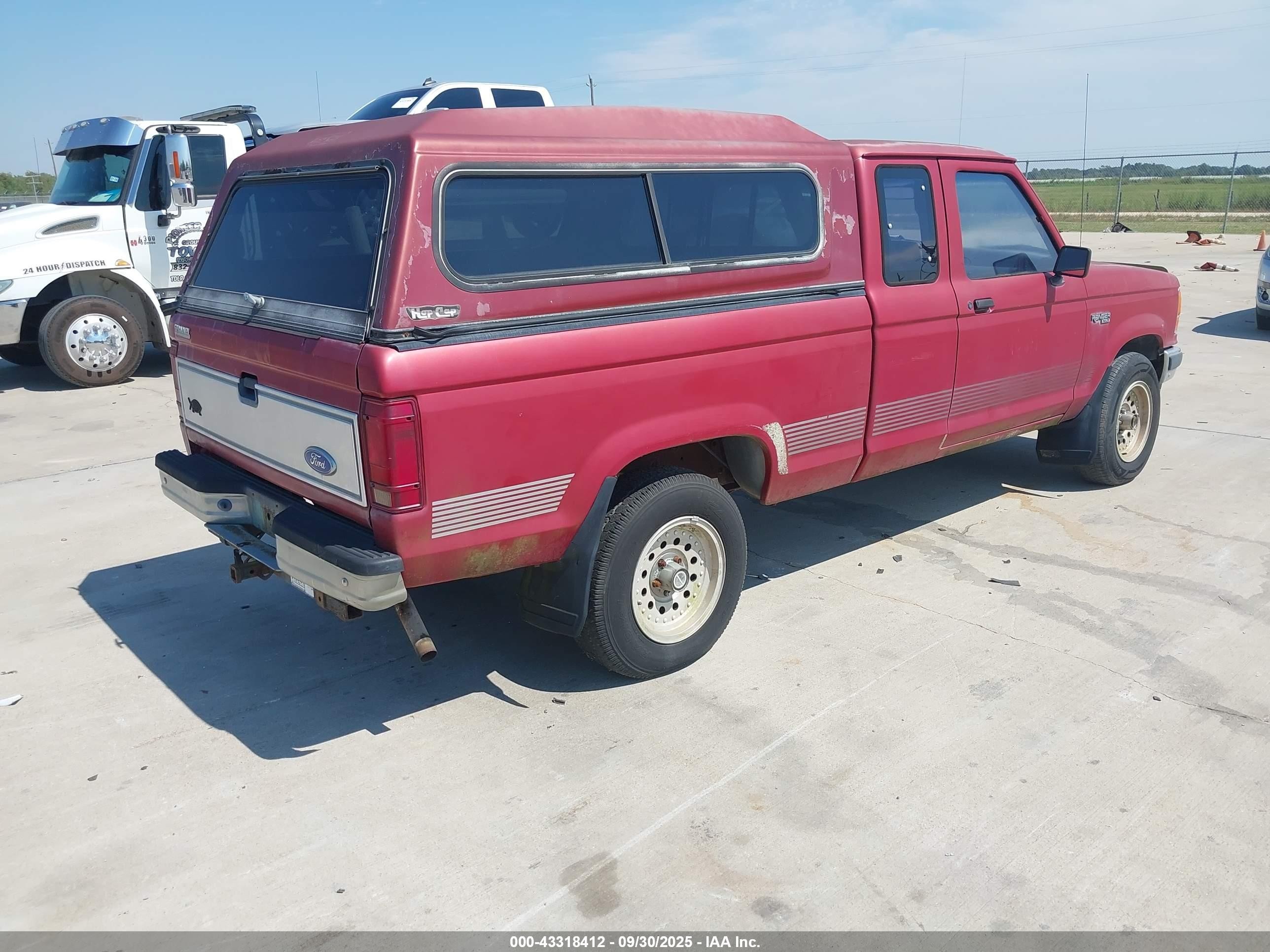 1991 Ford Ranger Super Cab Red vin: 1FTCR15X5MPA59802