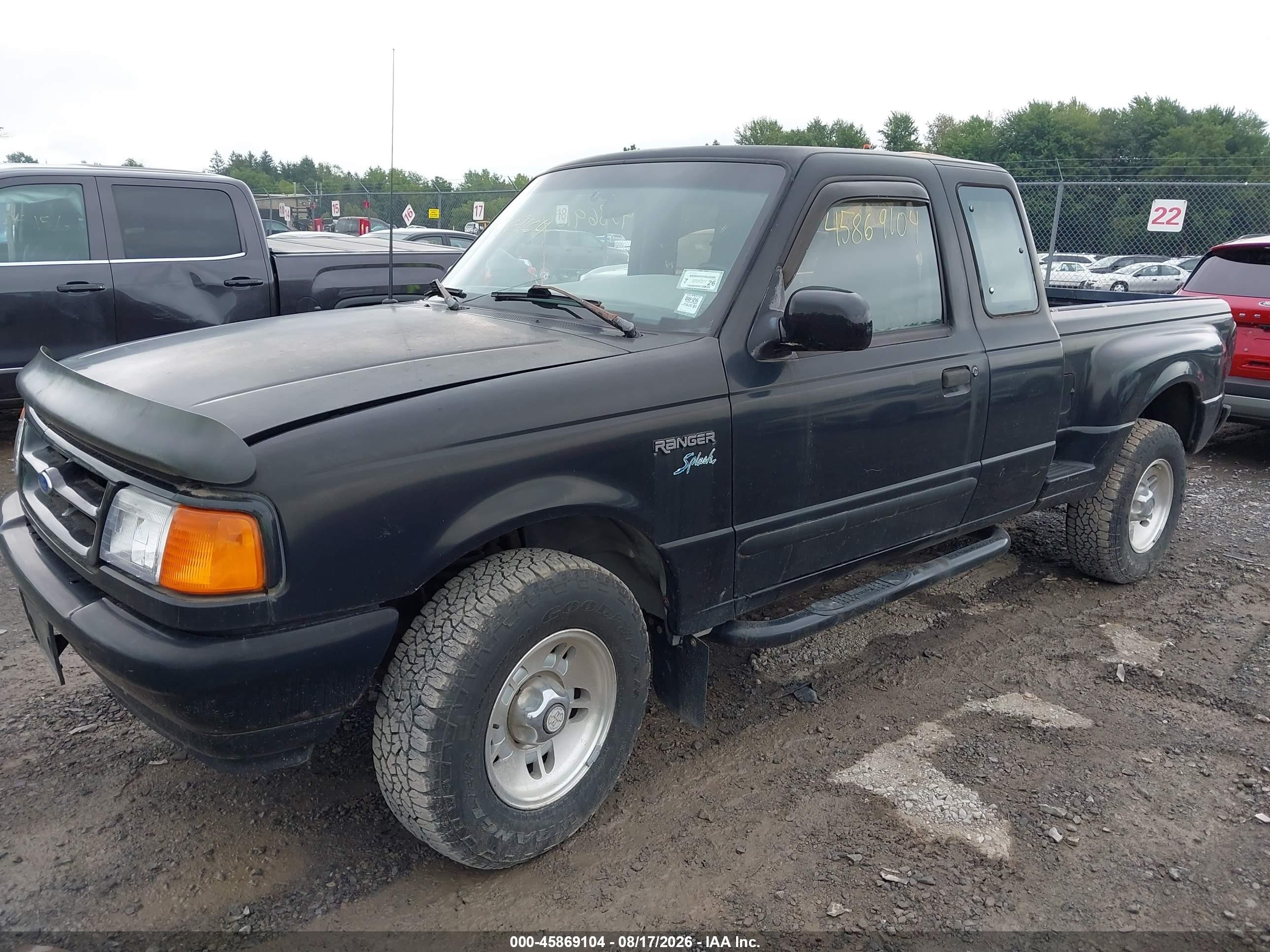 1996 Ford Ranger Super Cab Black vin: 1FTCR15X5TPA07665
