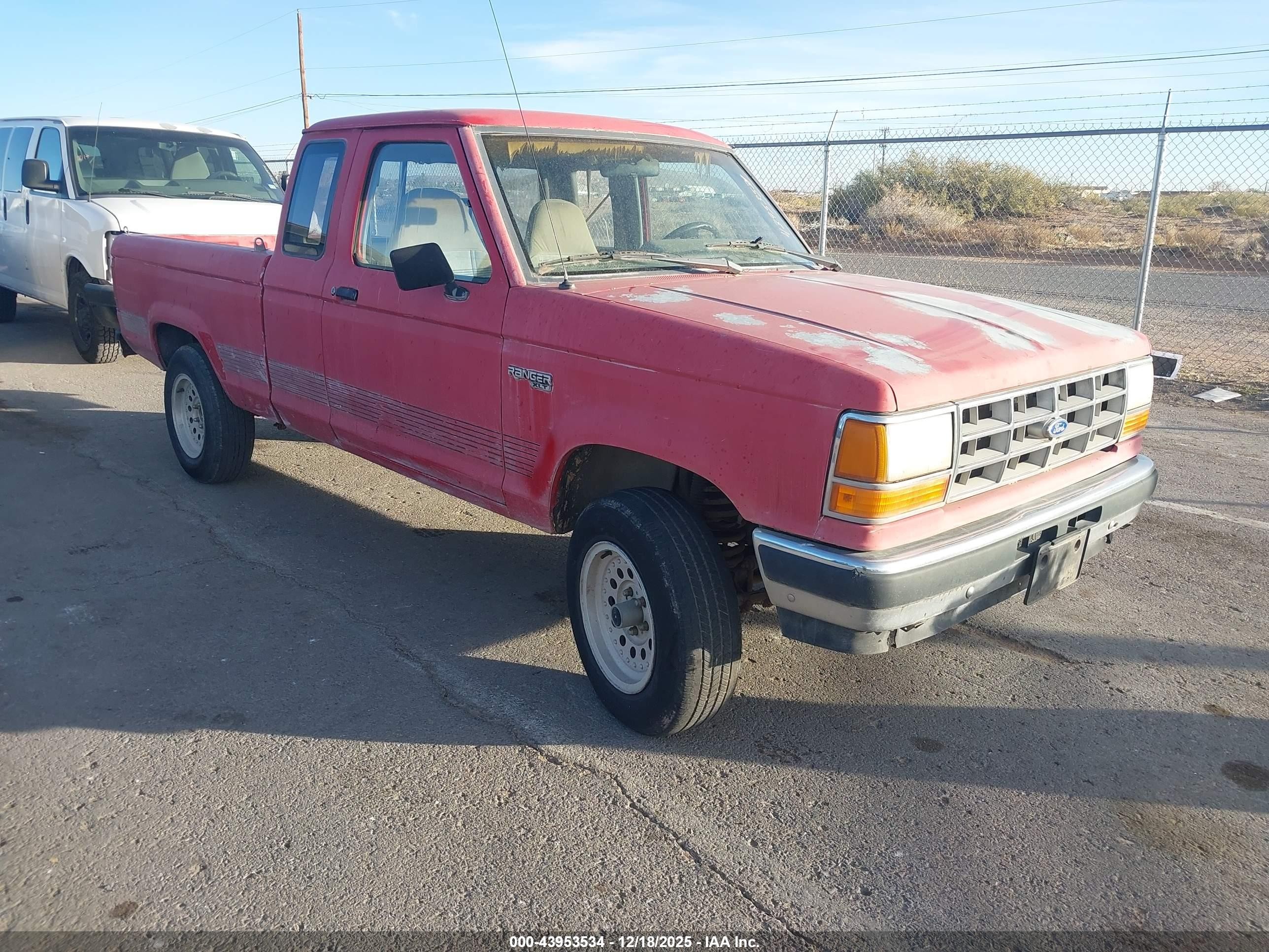 1991 Ford Ranger Super Cab Красный vin: 1FTCR15X7MTA06039