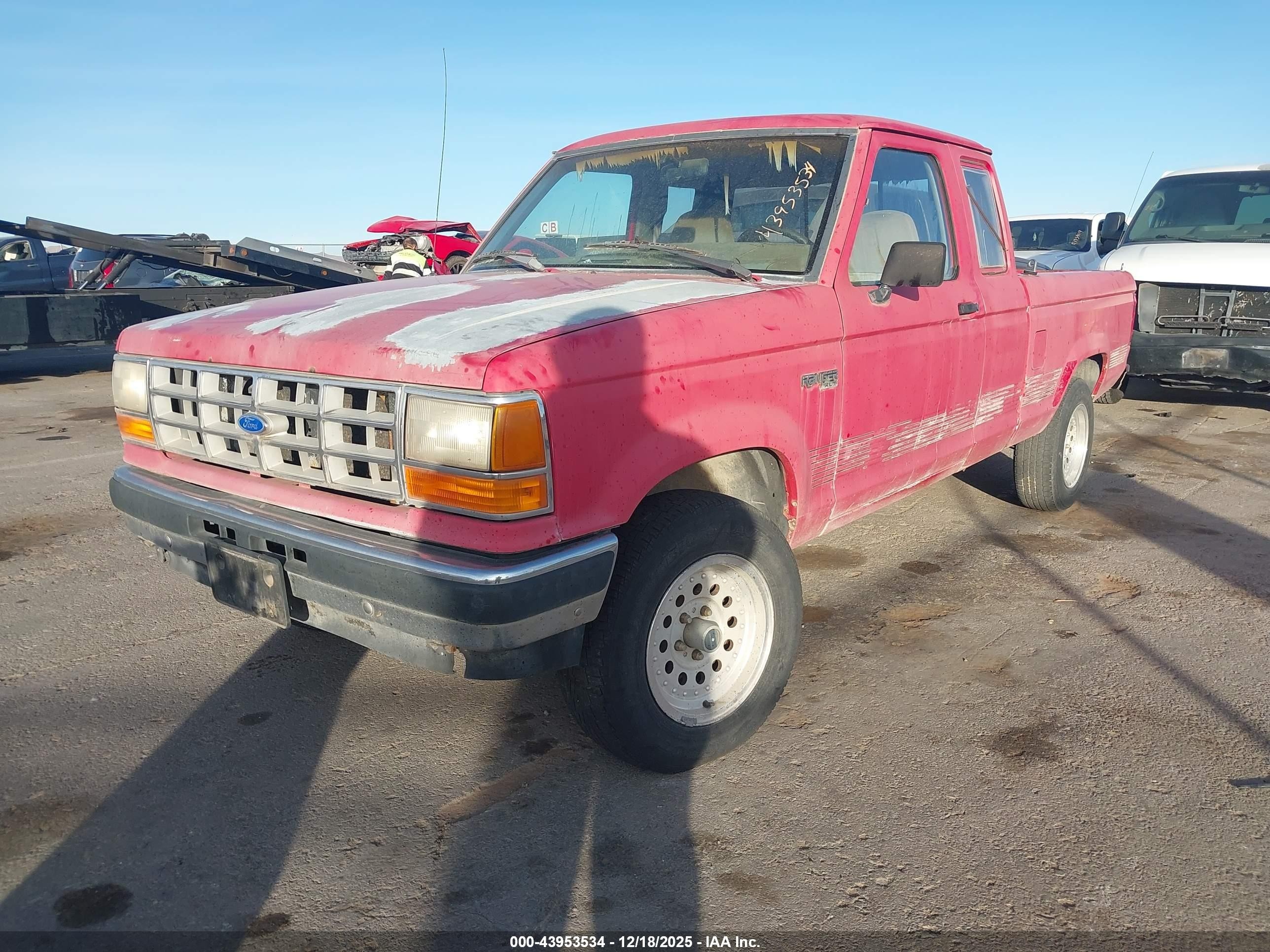 1991 Ford Ranger Super Cab Красный vin: 1FTCR15X7MTA06039