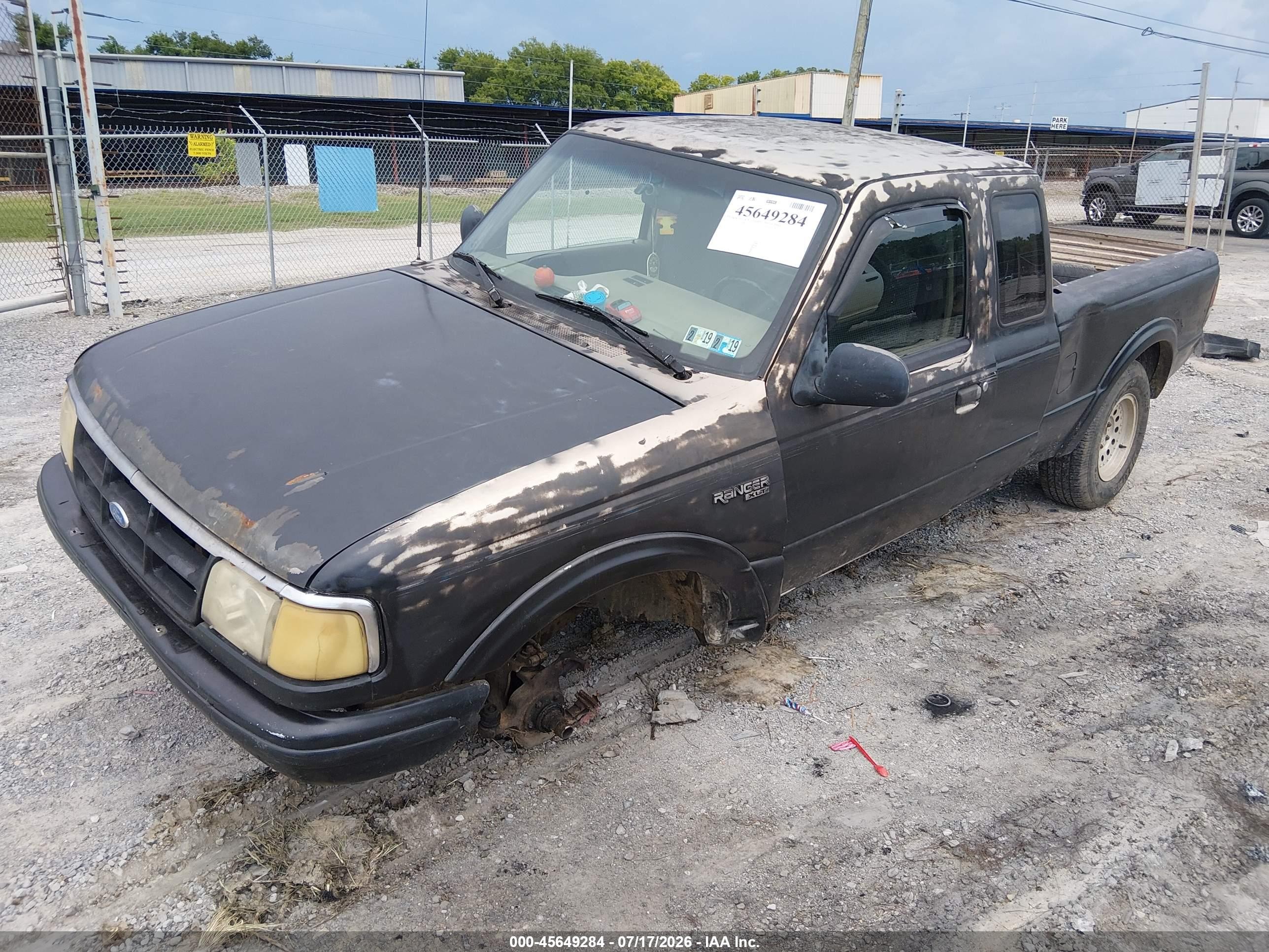 1993 Ford Ranger Super Cab Black vin: 1FTCR15X7PTA64415