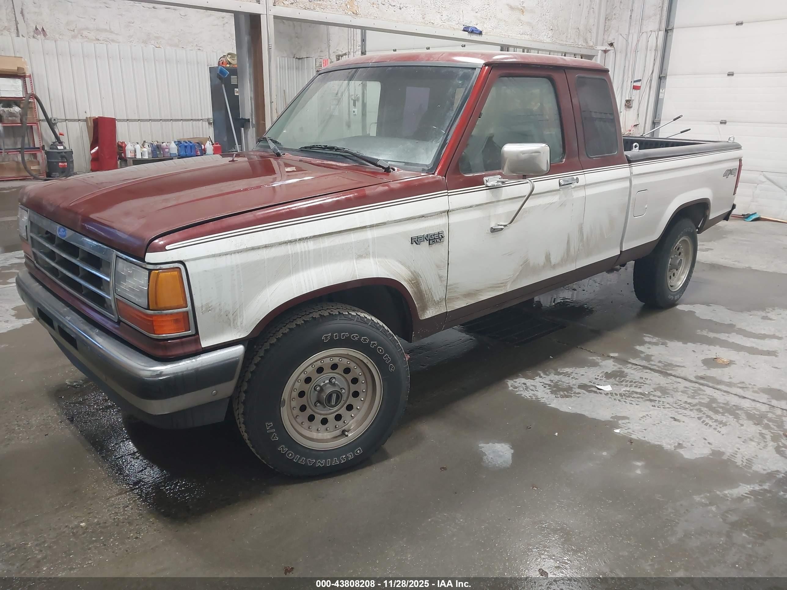 1991 Ford Ranger Super Cab White vin: 1FTCR15X8MPA92681