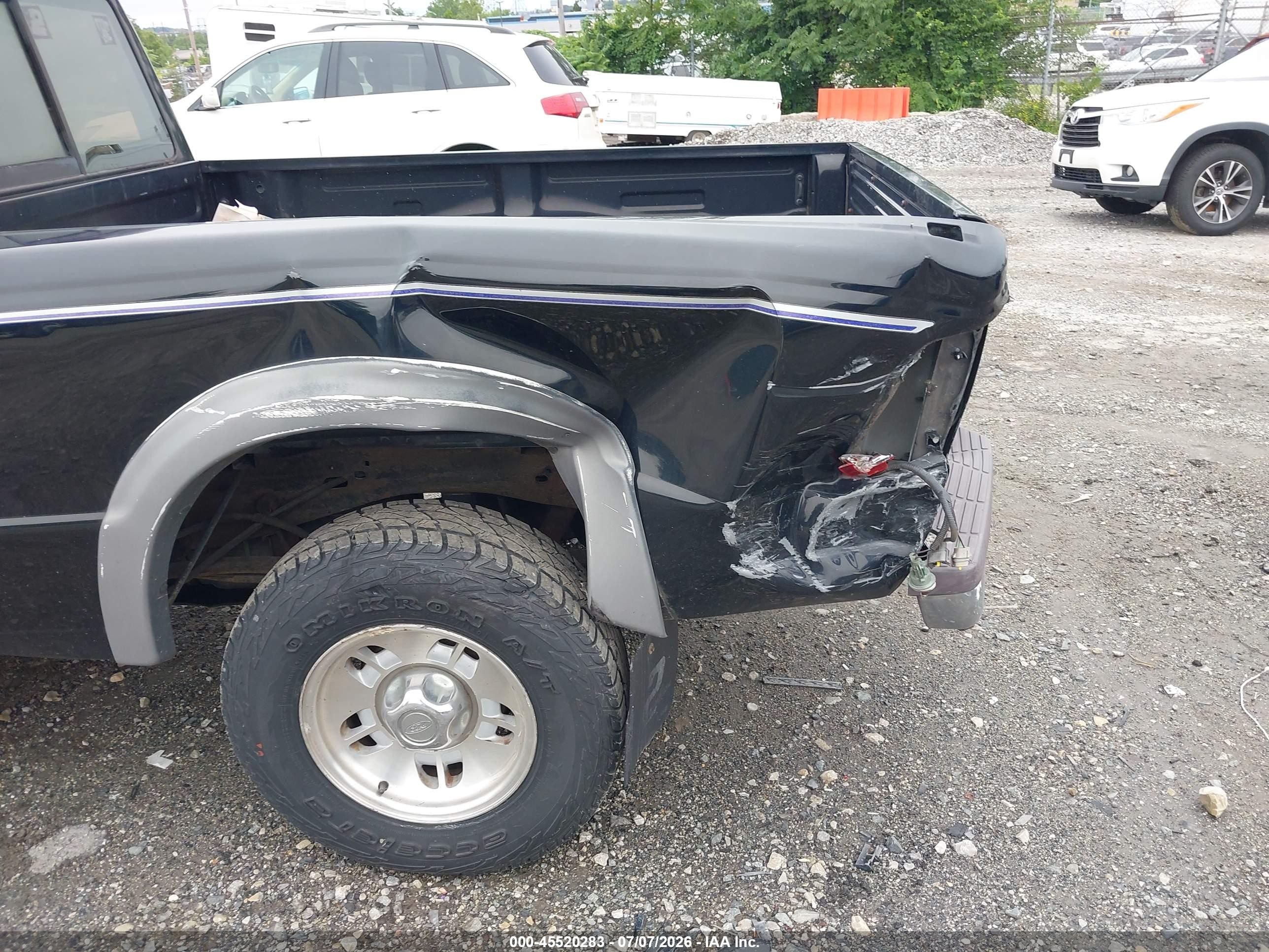 1997 Ford Ranger Splash/stx/xlt Black vin: 1FTCR15X8VTA20985