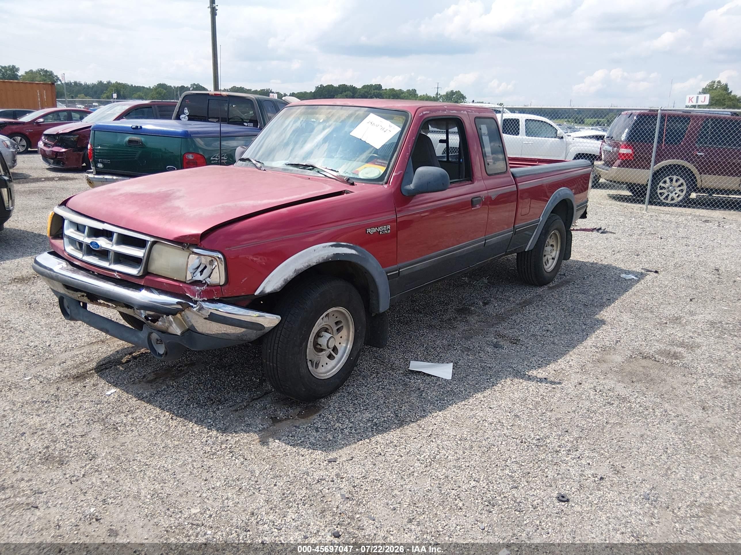 1994 Ford Ranger Super Cab Red vin: 1FTCR15XXRTA63584
