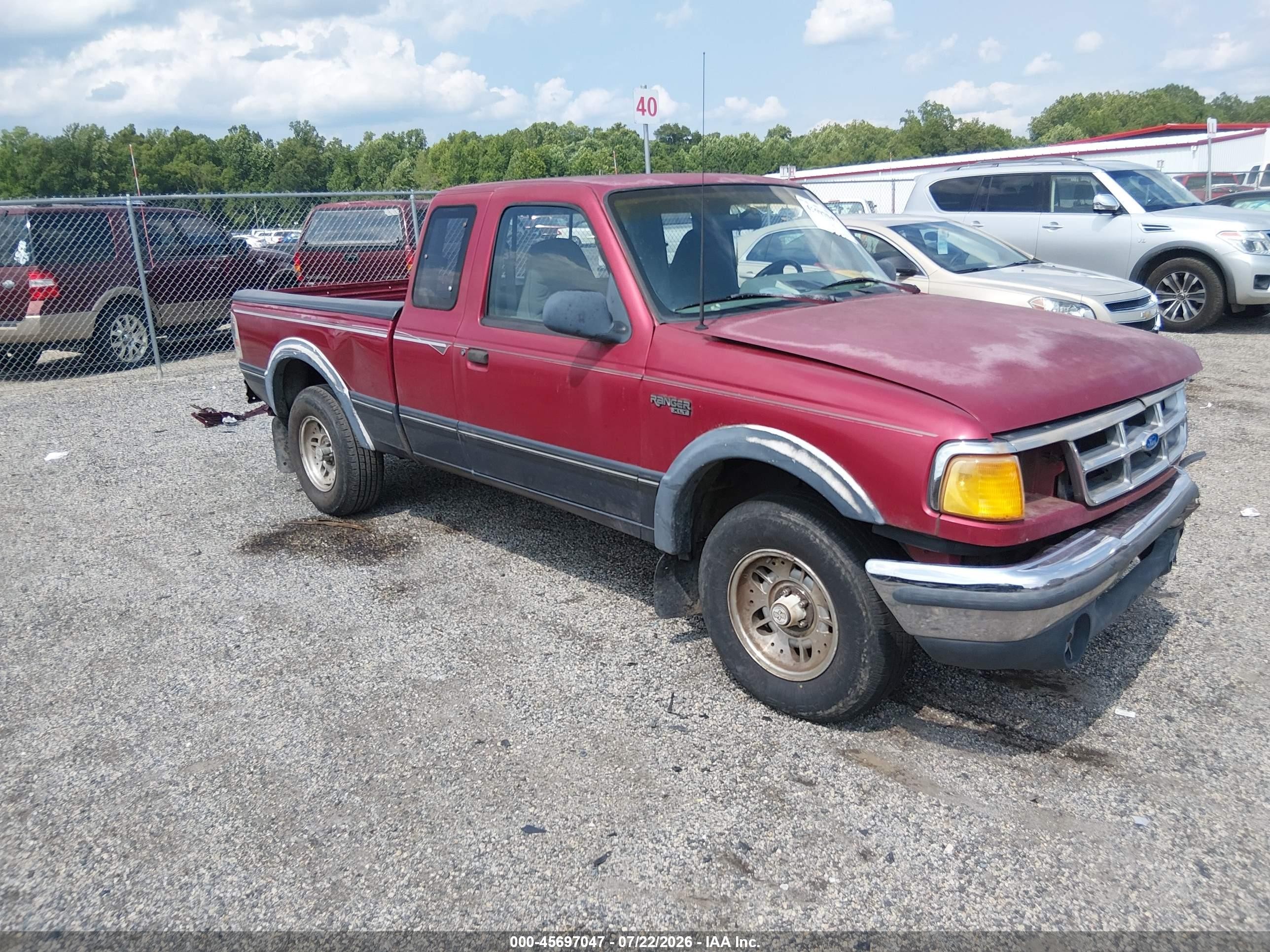 1994 Ford Ranger Super Cab Red vin: 1FTCR15XXRTA63584