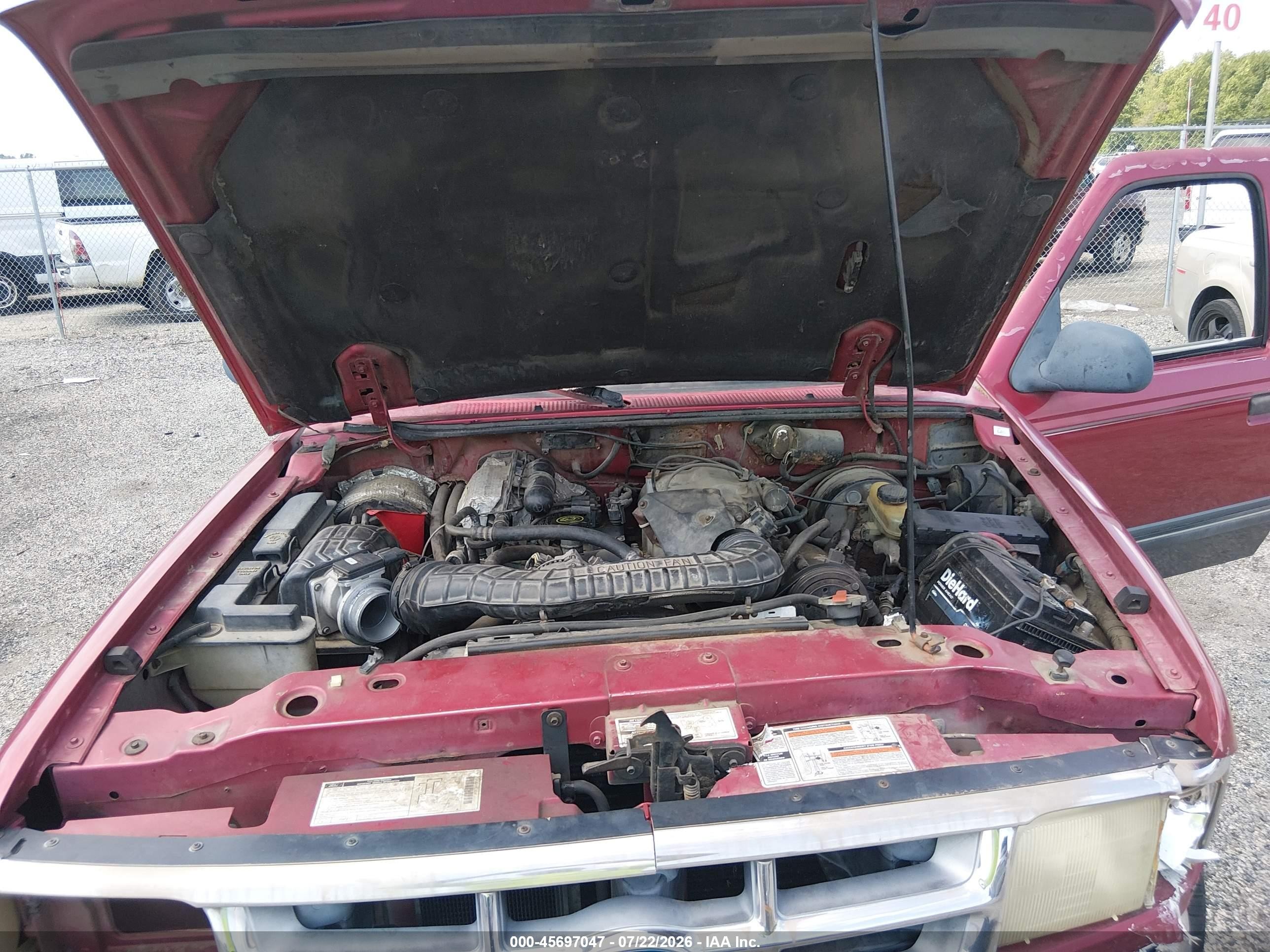 1994 Ford Ranger Super Cab Red vin: 1FTCR15XXRTA63584