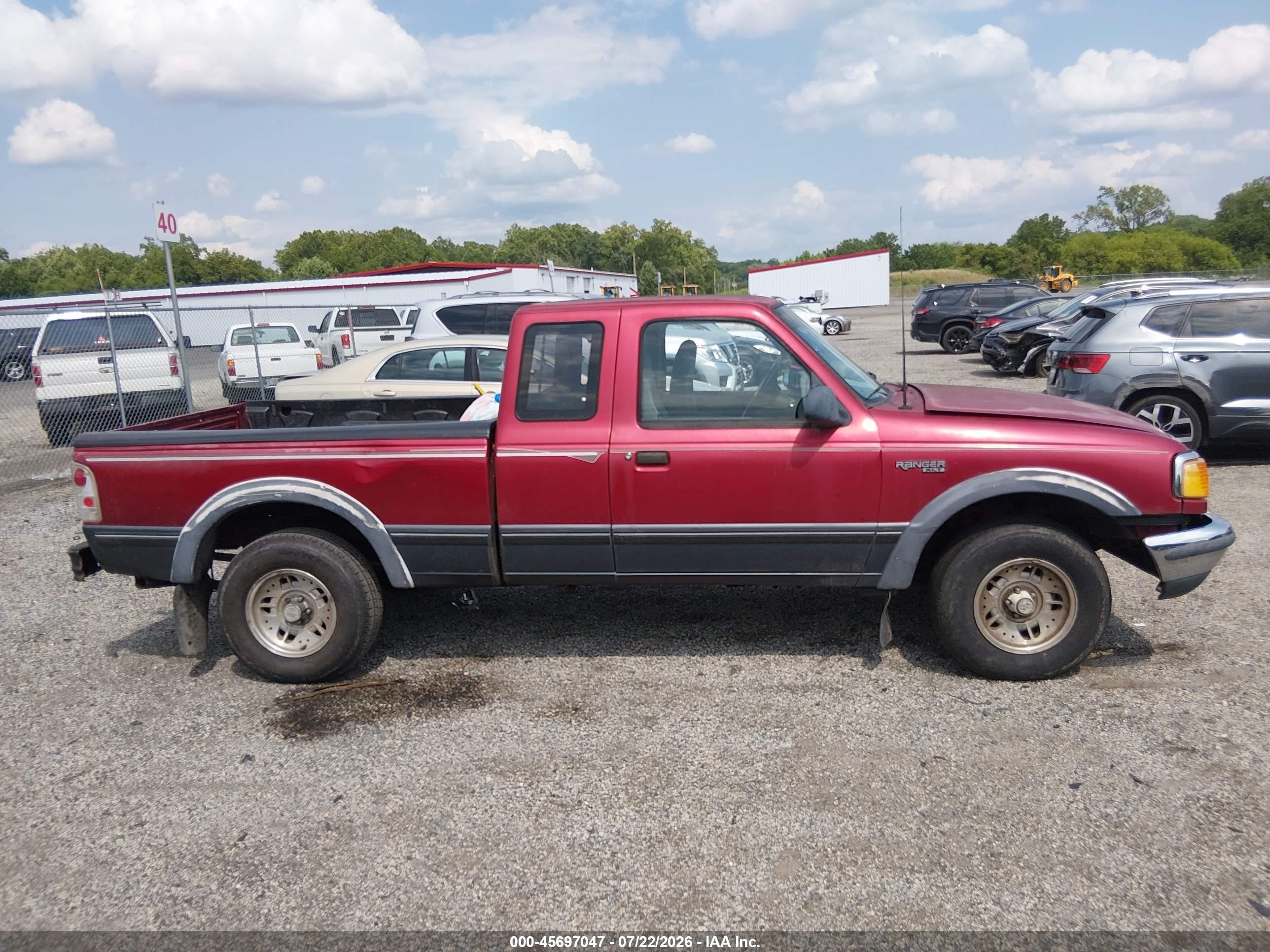 1994 Ford Ranger Super Cab Red vin: 1FTCR15XXRTA63584