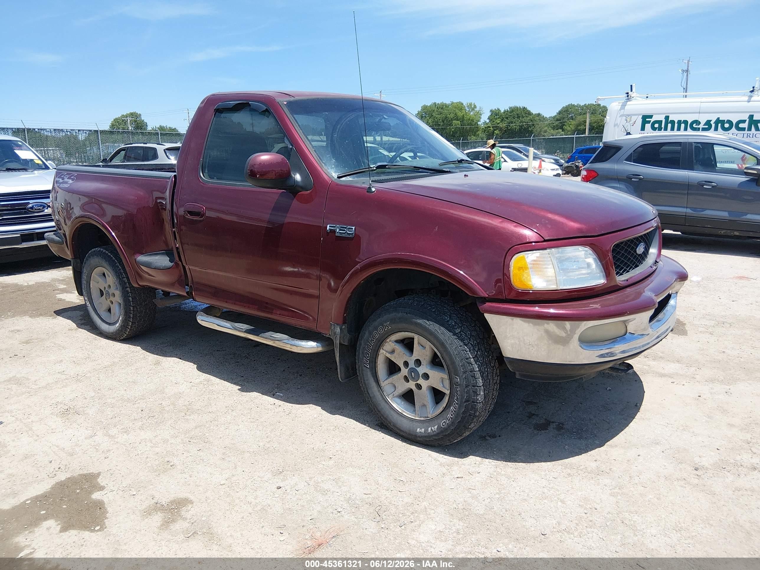 1997 Ford F-150 Lariat/xl/xlt Maroon vin: 1FTDF0860VKA00665