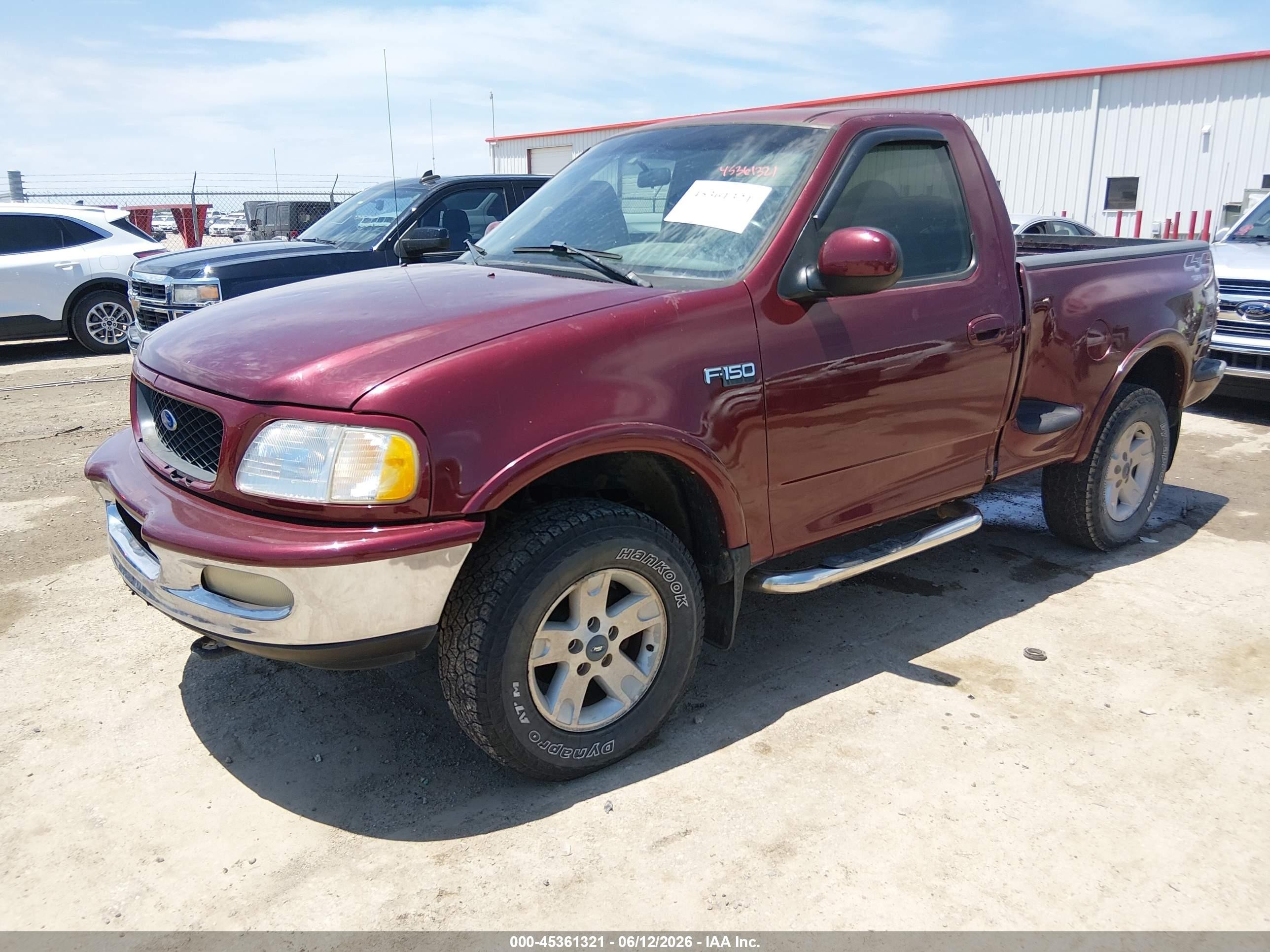 1997 Ford F-150 Lariat/xl/xlt Maroon vin: 1FTDF0860VKA00665