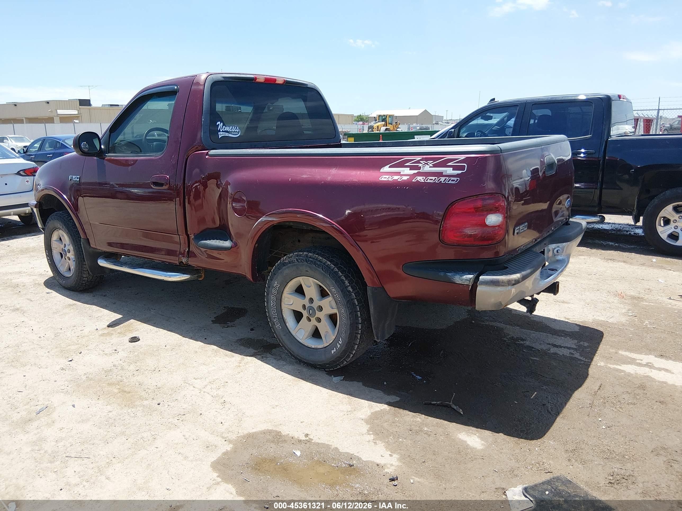 1997 Ford F-150 Lariat/xl/xlt Maroon vin: 1FTDF0860VKA00665