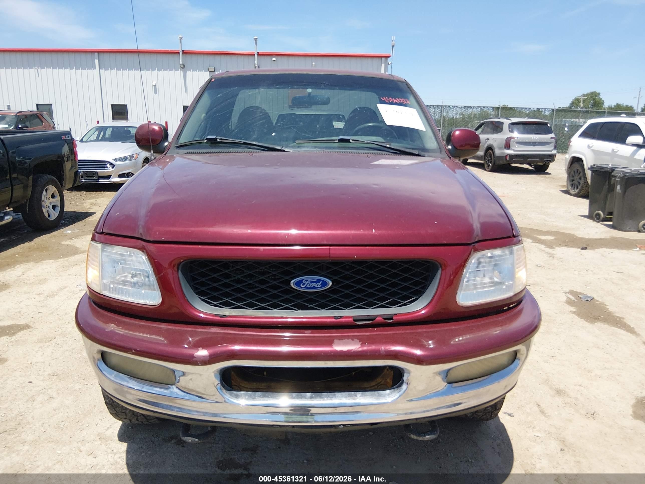 1997 Ford F-150 Lariat/xl/xlt Maroon vin: 1FTDF0860VKA00665