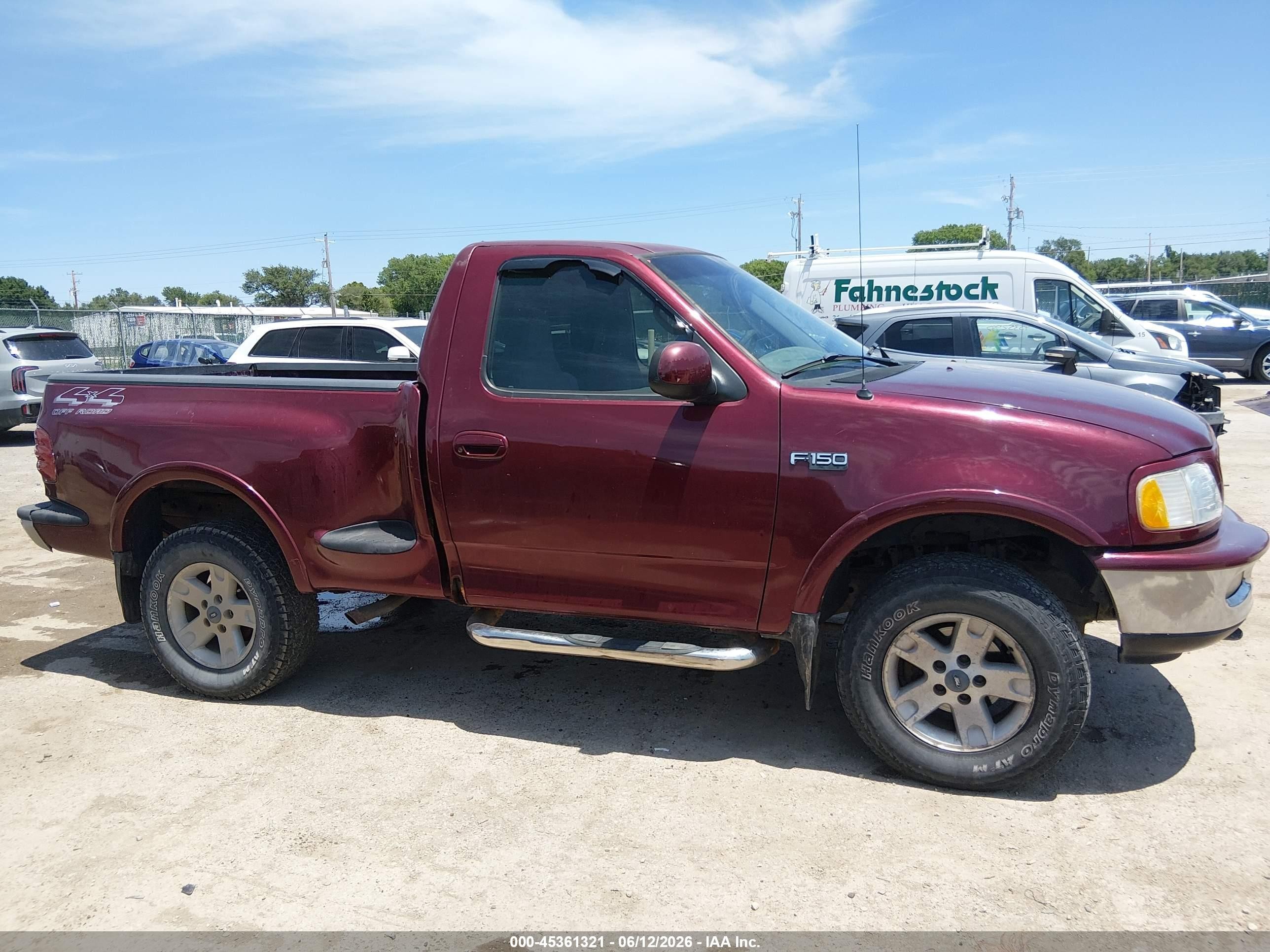 1997 Ford F-150 Lariat/xl/xlt Maroon vin: 1FTDF0860VKA00665