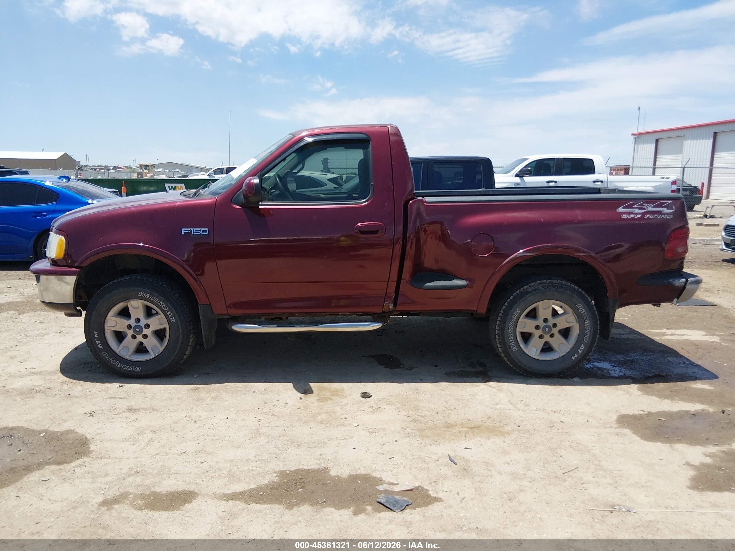1997 Ford F-150 Lariat/xl/xlt Maroon vin: 1FTDF0860VKA00665