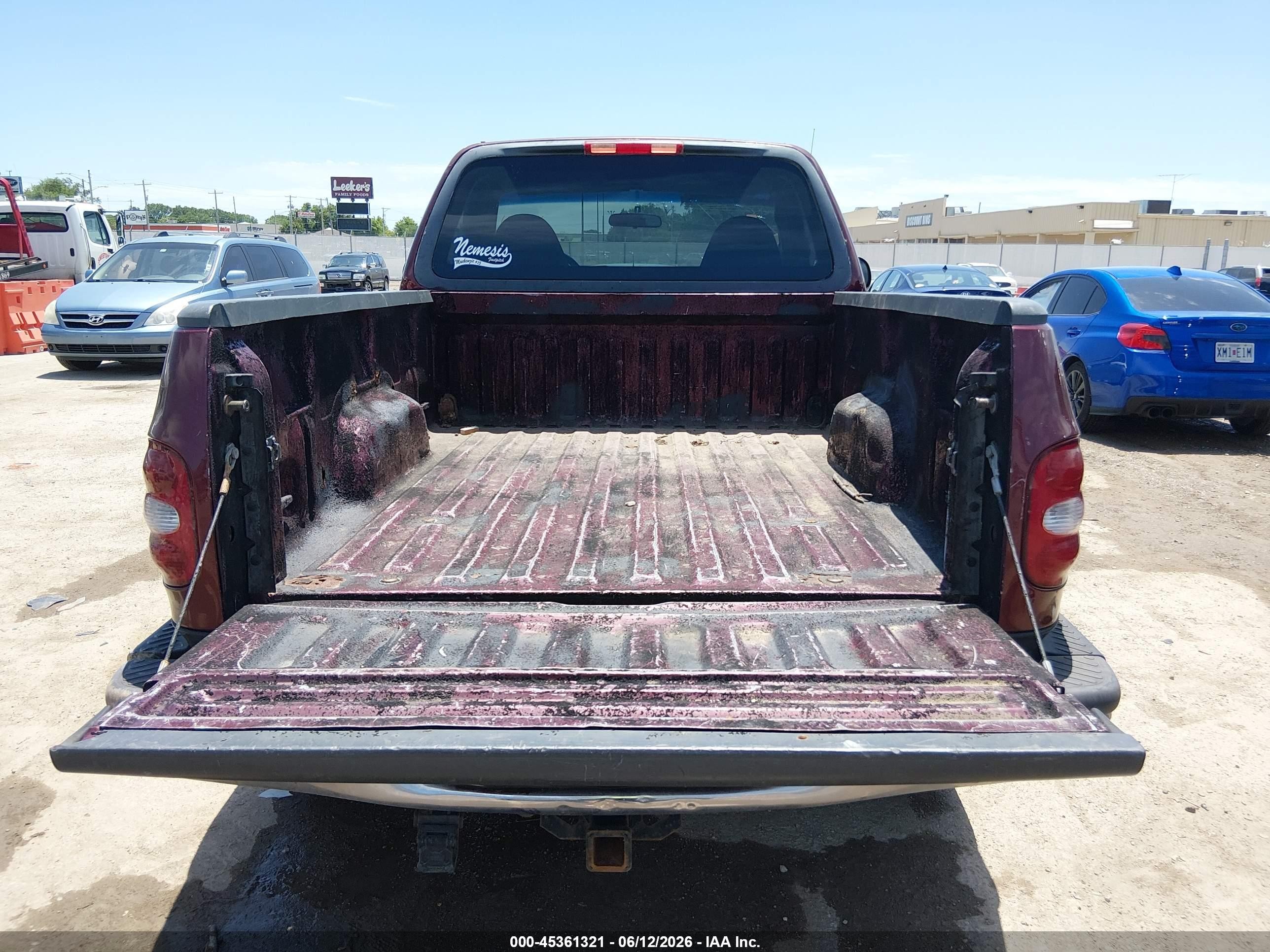1997 Ford F-150 Lariat/xl/xlt Maroon vin: 1FTDF0860VKA00665
