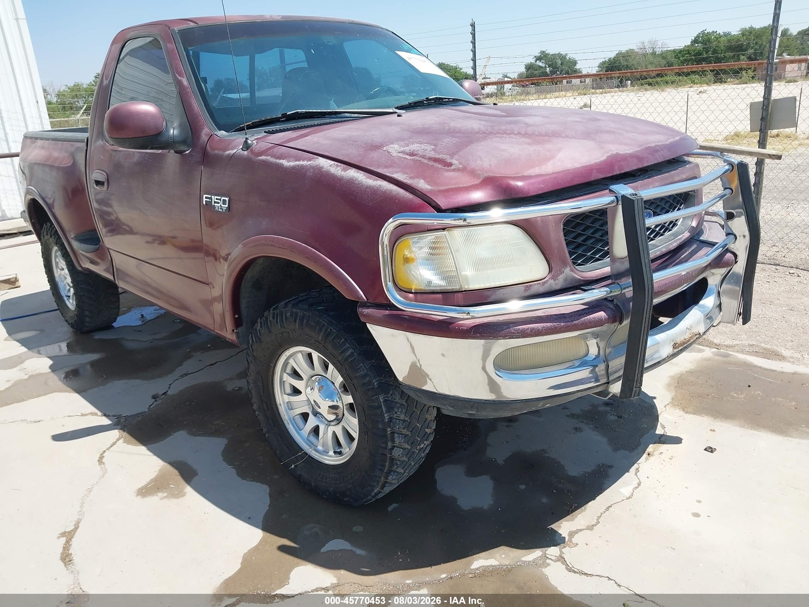 1997 Ford F-150 Lariat/xl/xlt Maroon vin: 1FTDF0862VKA46997