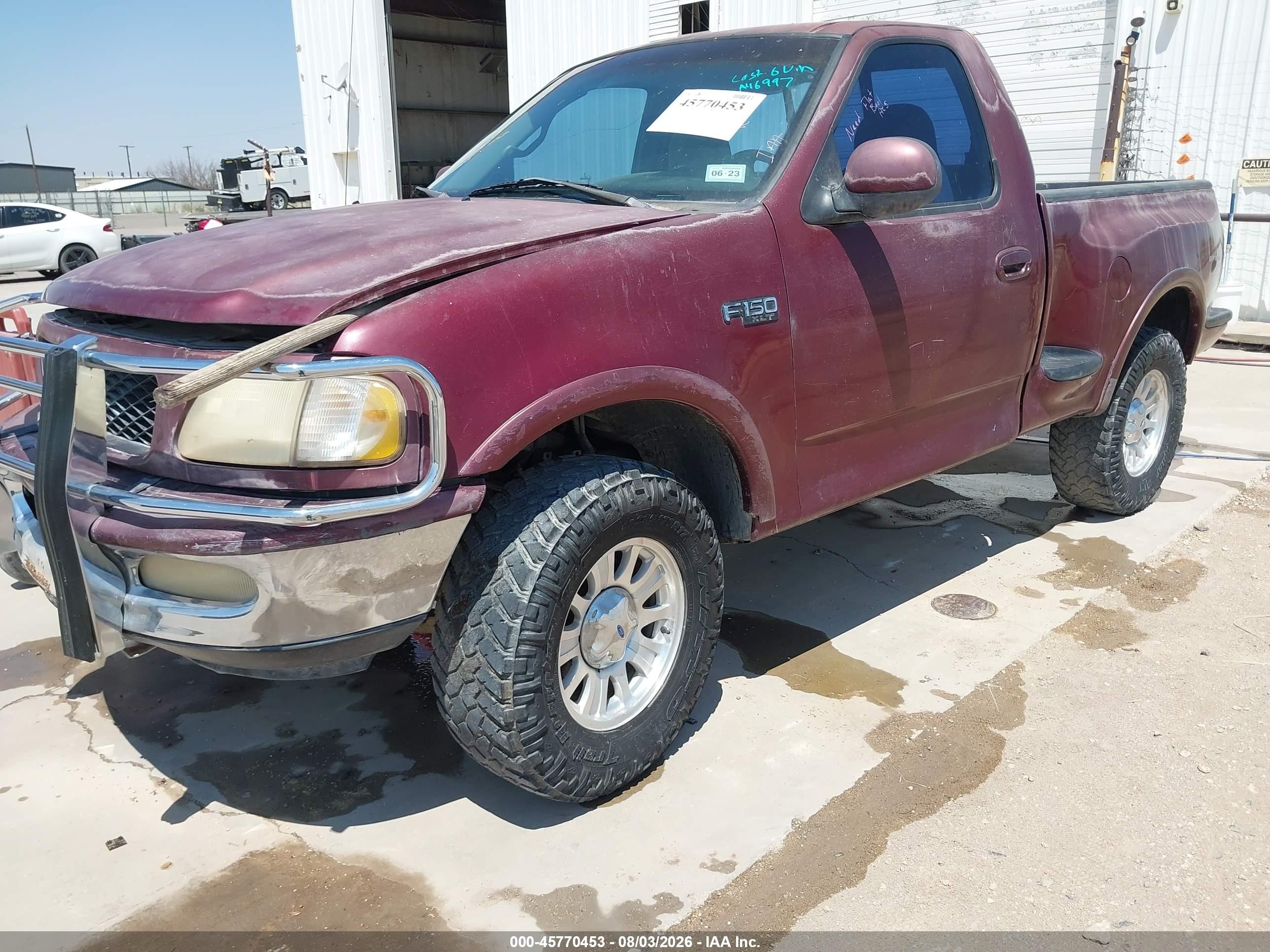 1997 Ford F-150 Lariat/xl/xlt Maroon vin: 1FTDF0862VKA46997