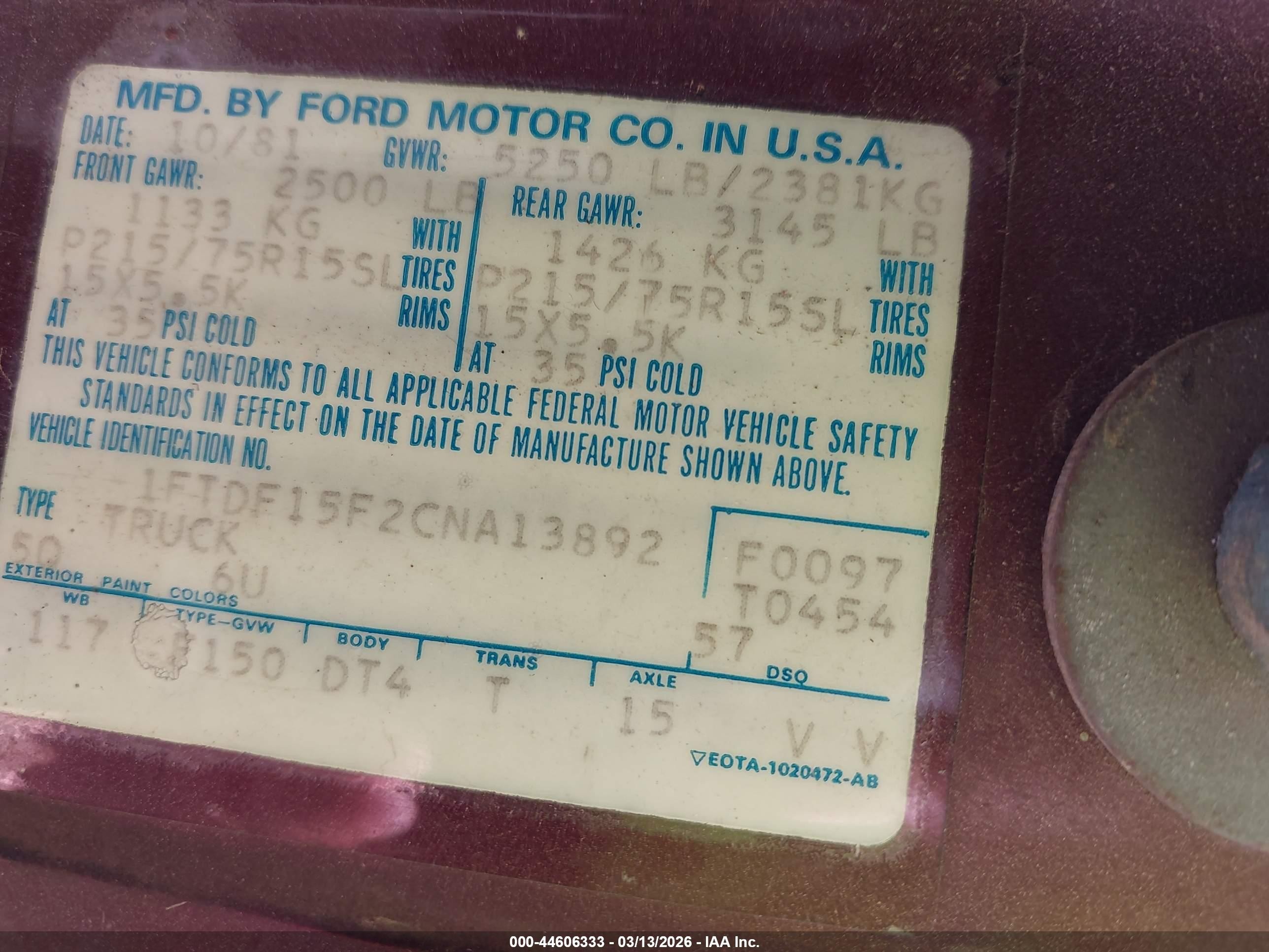 1982 Ford F150   Gray vin: 1FTDF15F2CNA13892