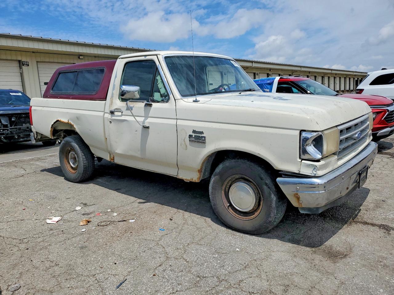 1991 Ford F150 Beige vin: 1FTDF15N1MKA77383