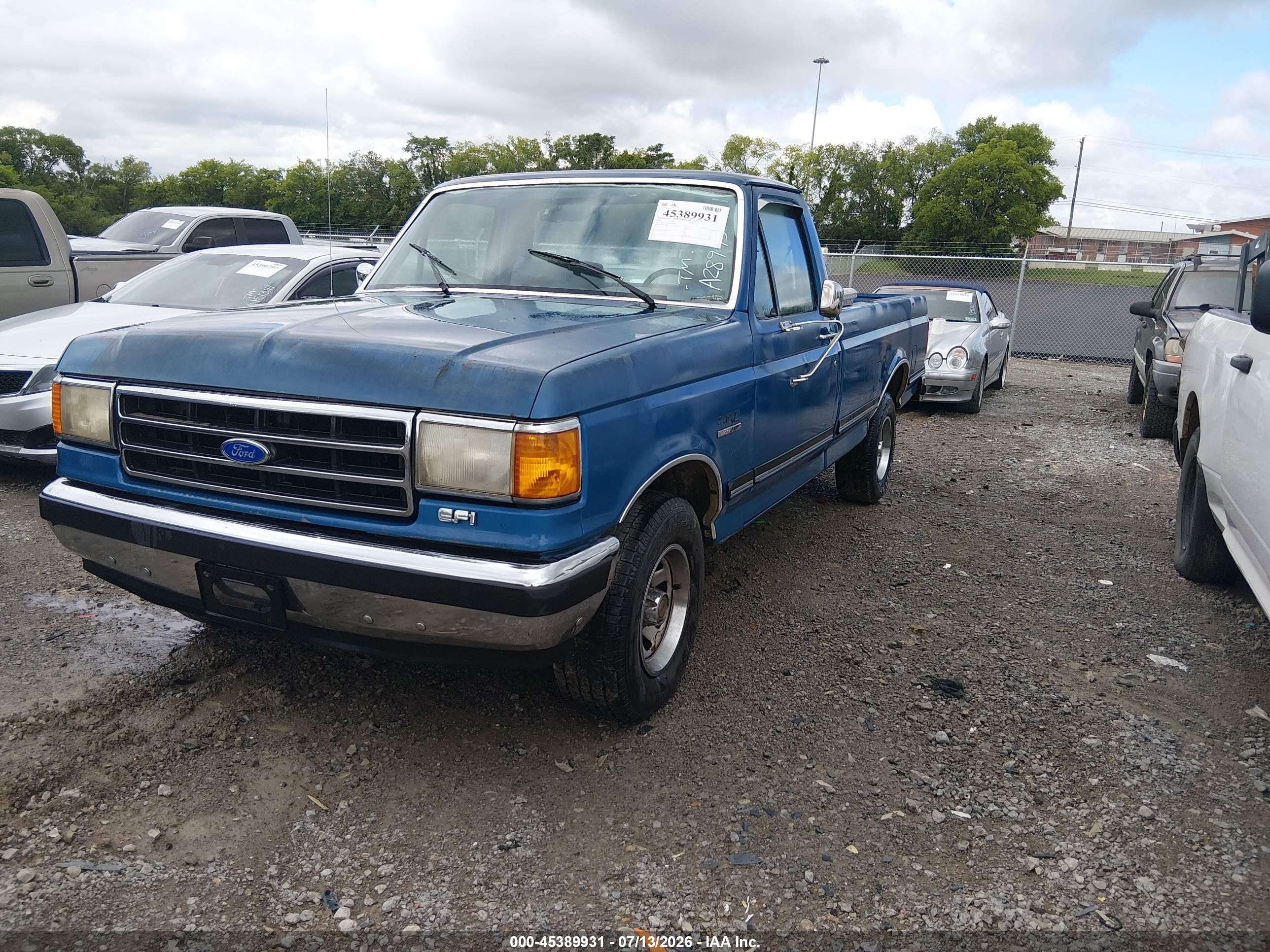 1991 Ford F150   Синий vin: 1FTDF15N3MNA28975