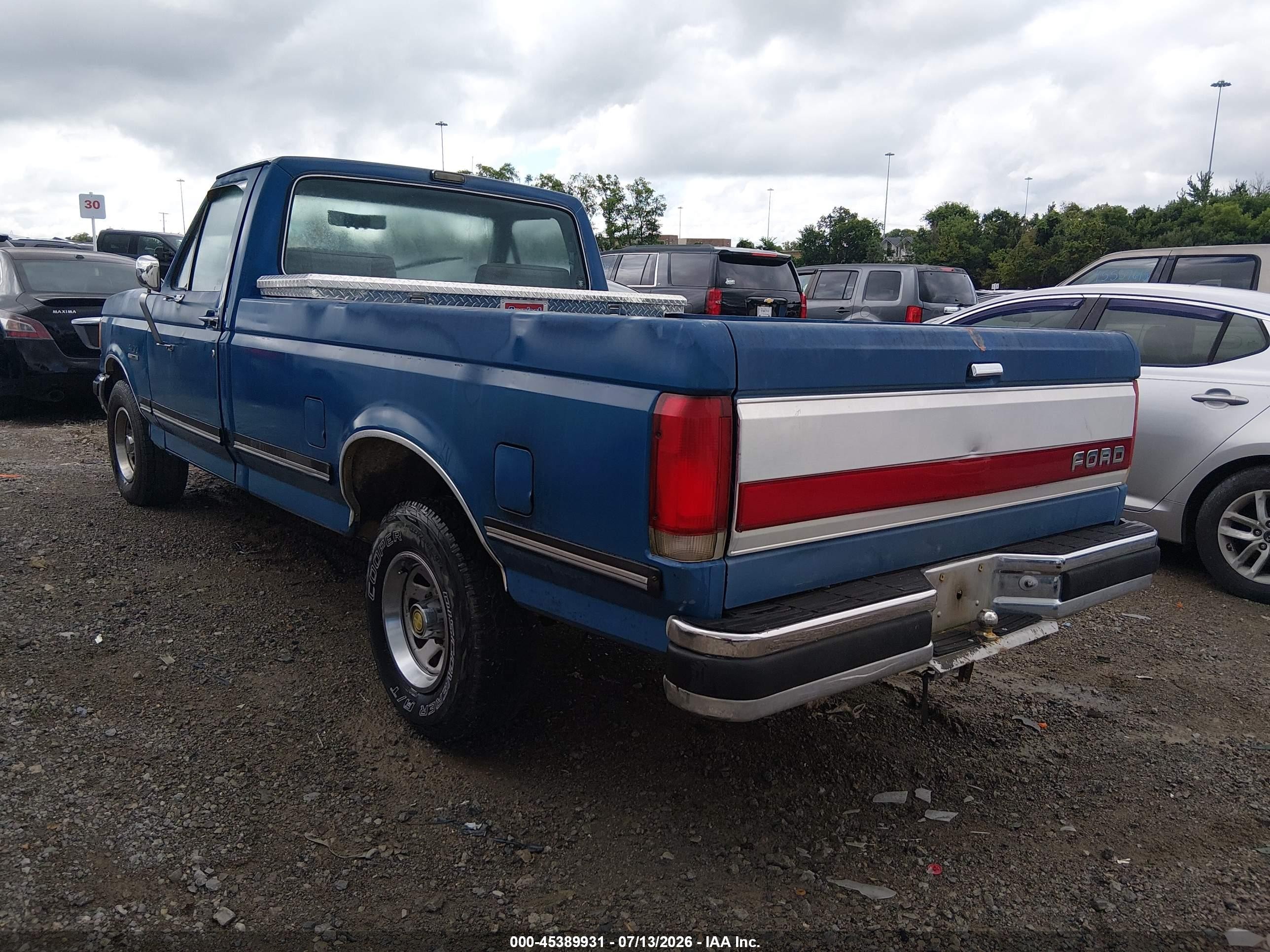 1991 Ford F150   Синий vin: 1FTDF15N3MNA28975